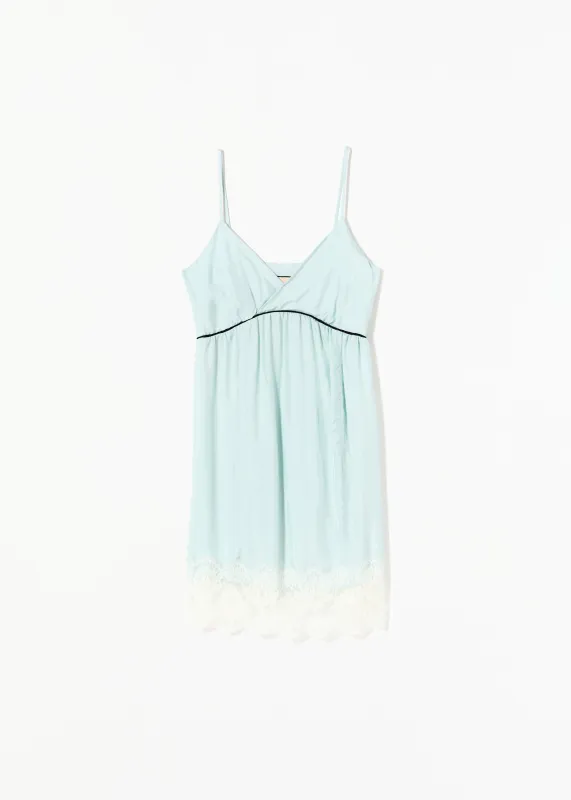 MIDI LIGHT VISCOSE SLIP DRESS made by Plan C