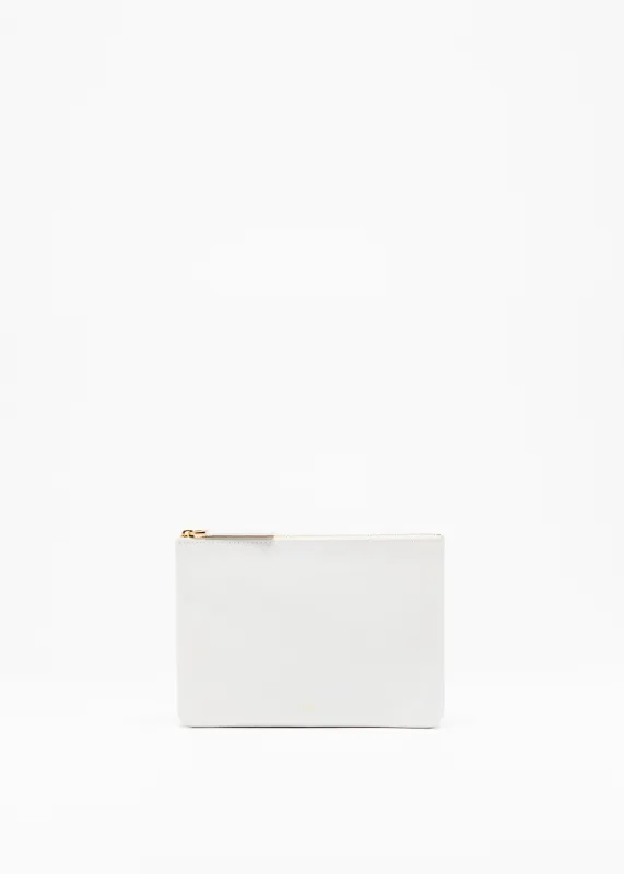 LEATHER DOCUMENT HOLDER WHITE made by Plan C
