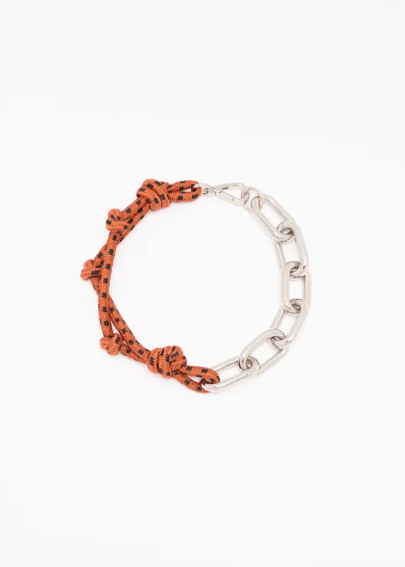 TOBACCO KNOTTED CORD CHAIN NECKLACE made by Plan C