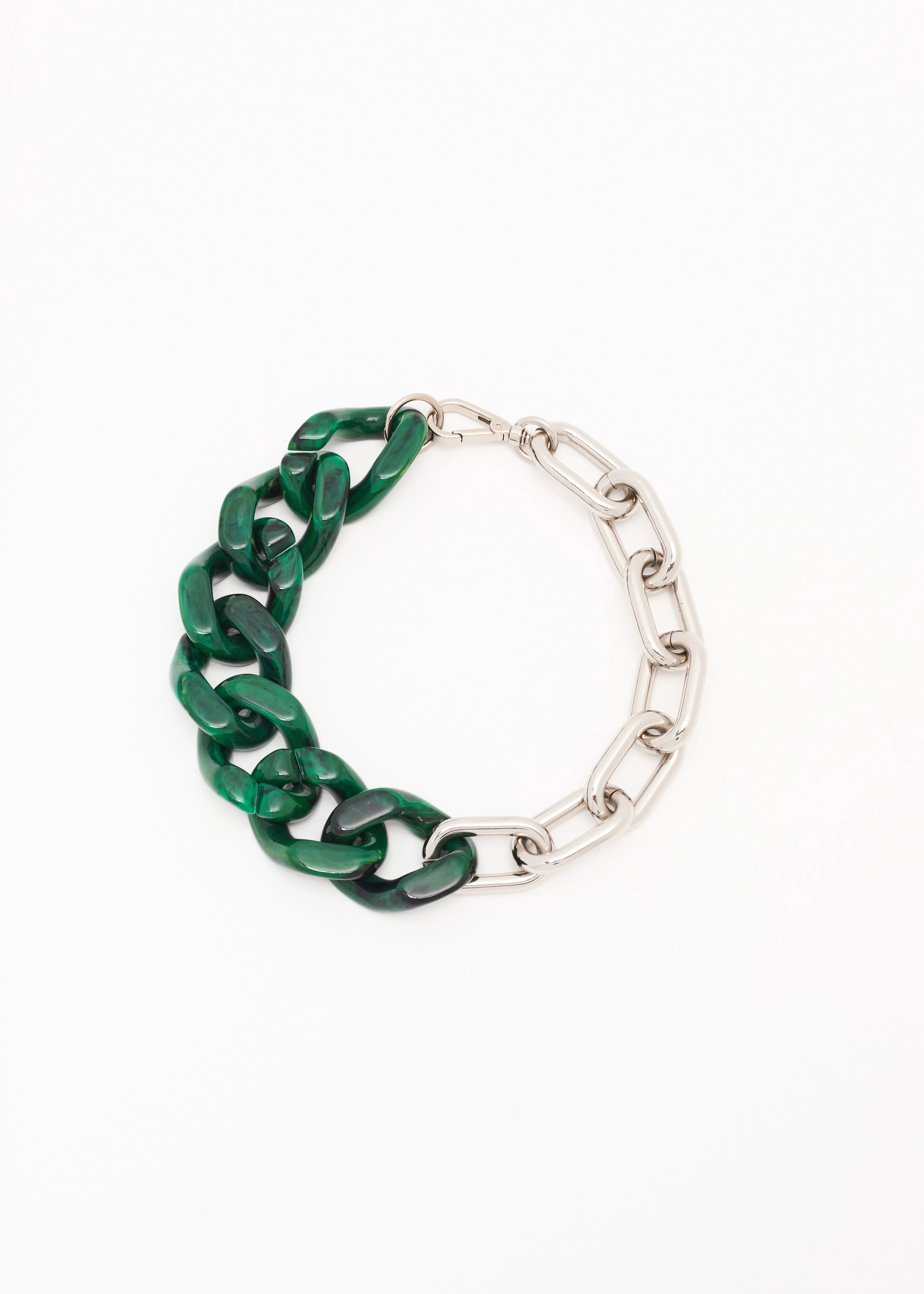 MALACHITE GREEN CHUNKY CHAIN NECKLACE sold by Plan C