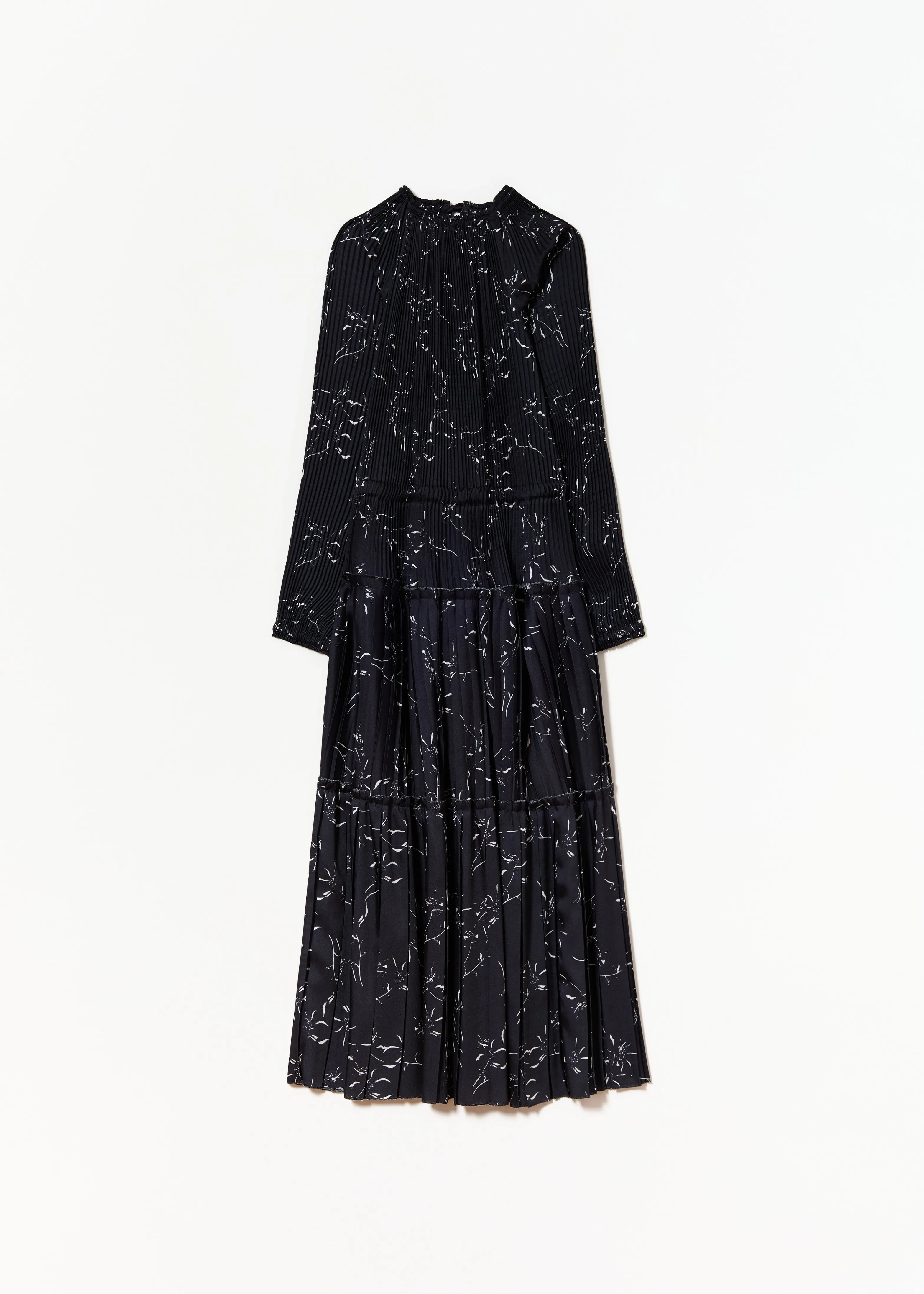 FLOWER PRINT PLEATED DRESS sold by Plan C