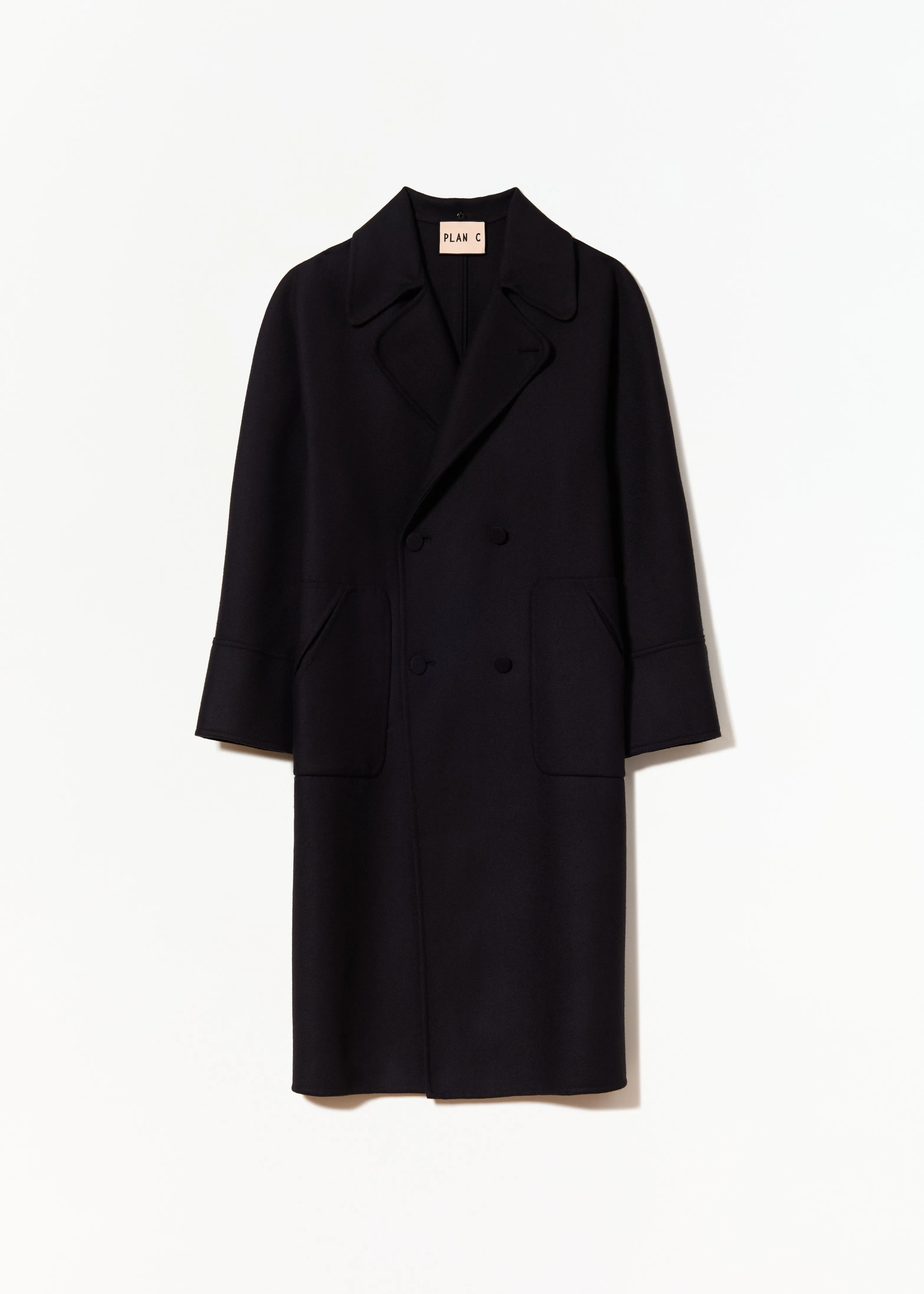 BLUE BLACK DOUBLE-BREASTED COAT sold by Plan C product image thumbnail 4