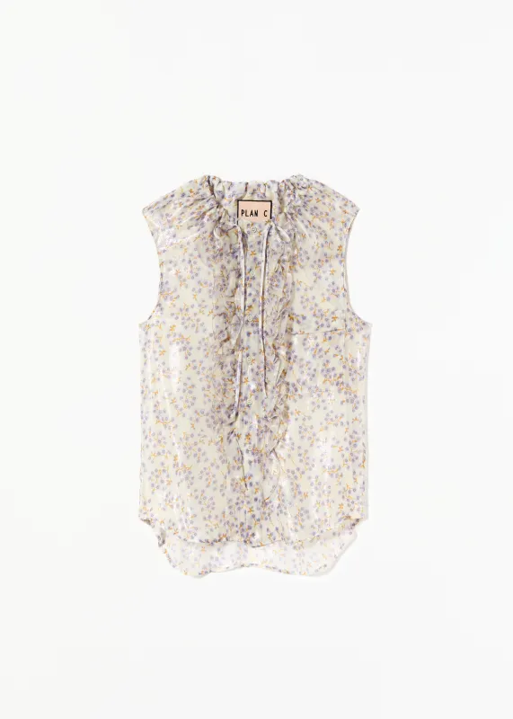 SILK CHIFFON TOP made by Plan C