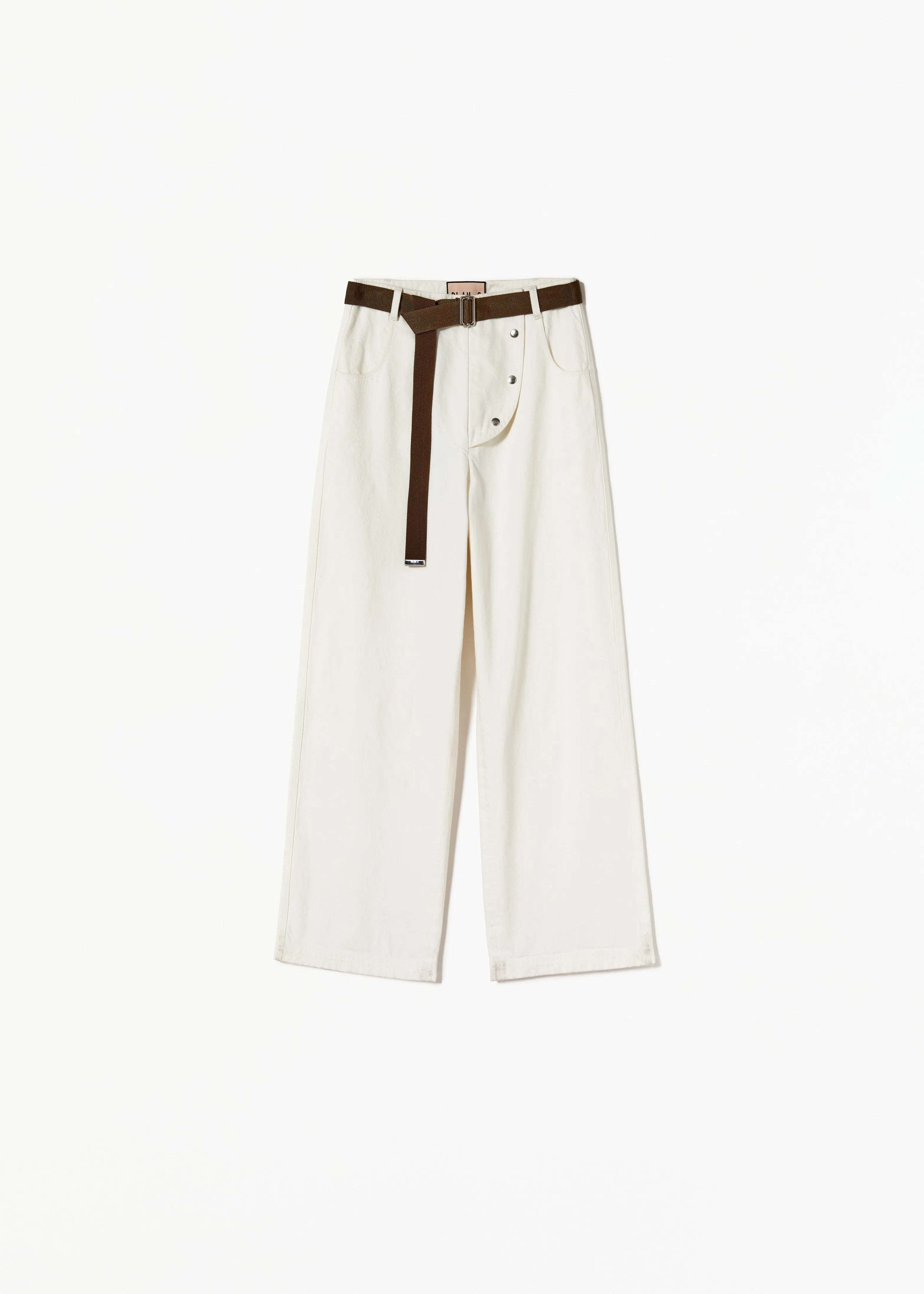 WHITE DRILL CARGO PANTS sold by Plan C