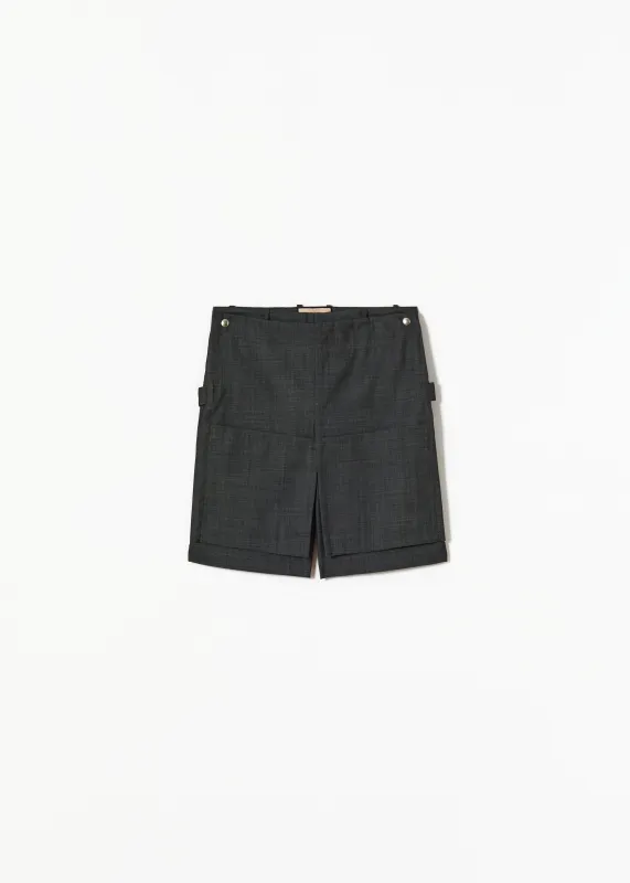 GREY MELANGE BERMUDA made by Plan C