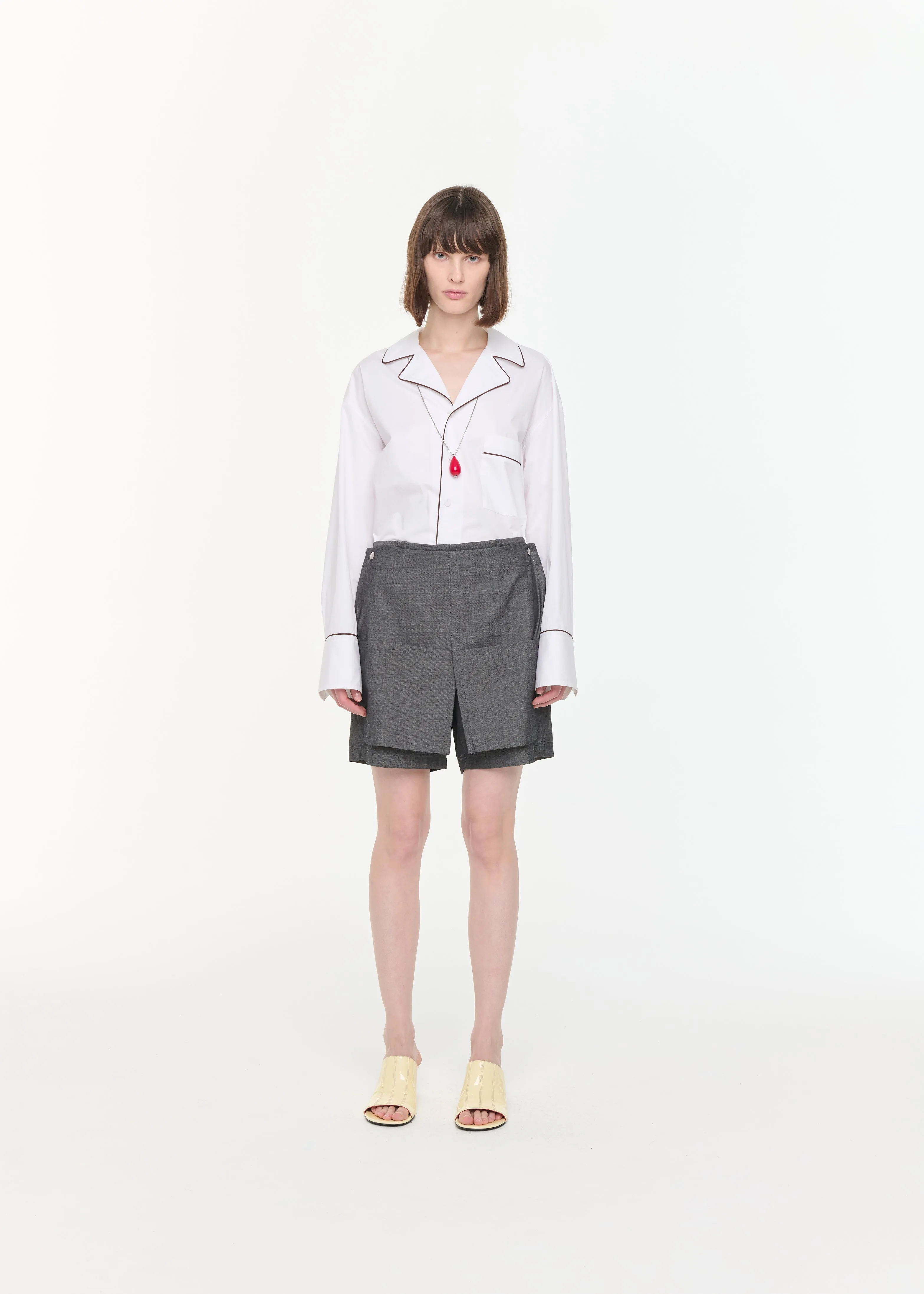 GREY MELANGE BERMUDA sold by Plan C product image thumbnail 3