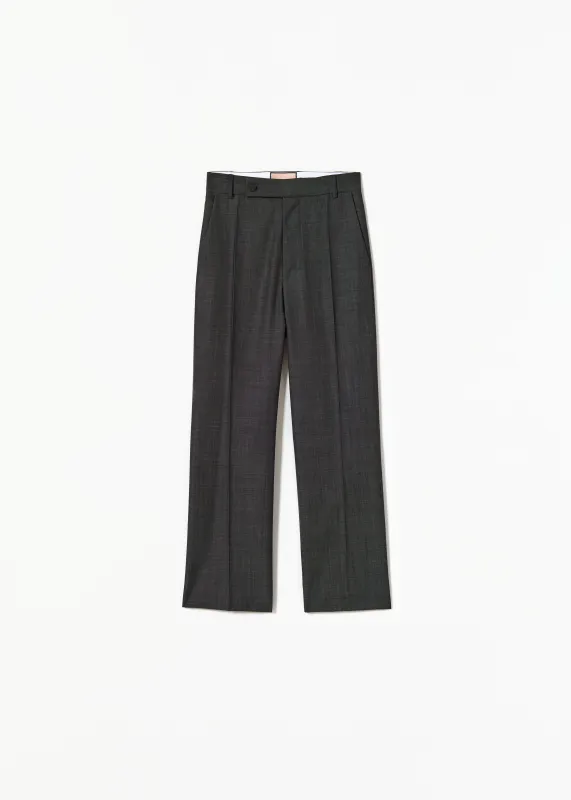 GREY MELANGE FLARED PANTS made by Plan C