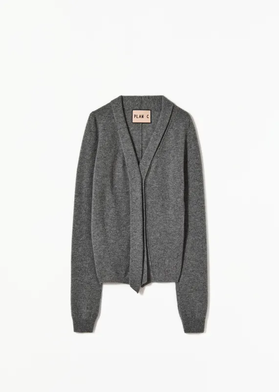 GREY MELANGE CASHMERE CARDIGAN made by Plan C