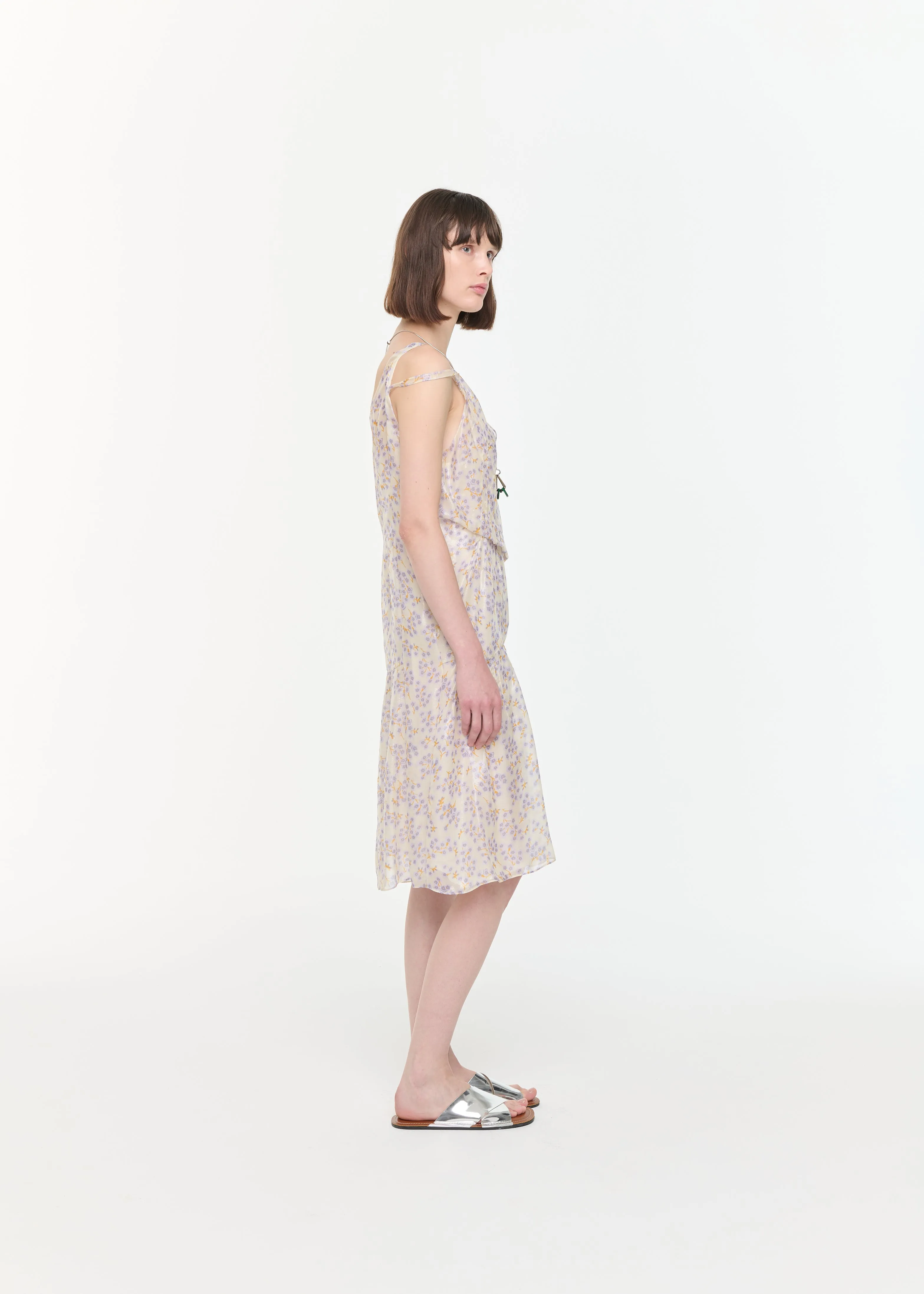 SILK CHIFFON MIDI DRESS sold by Plan C product image thumbnail 5