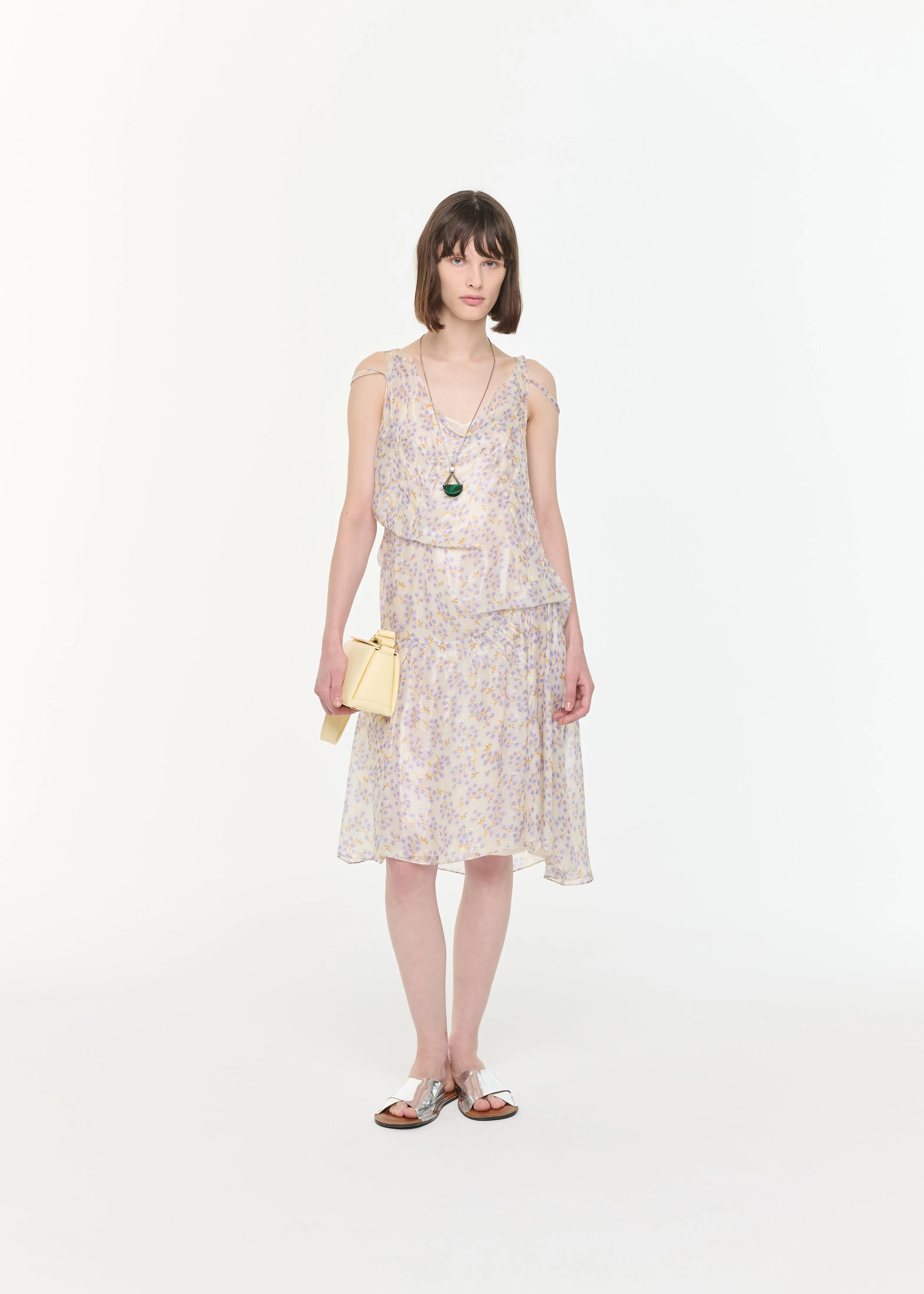 SILK CHIFFON MIDI DRESS sold by Plan C product image thumbnail 2