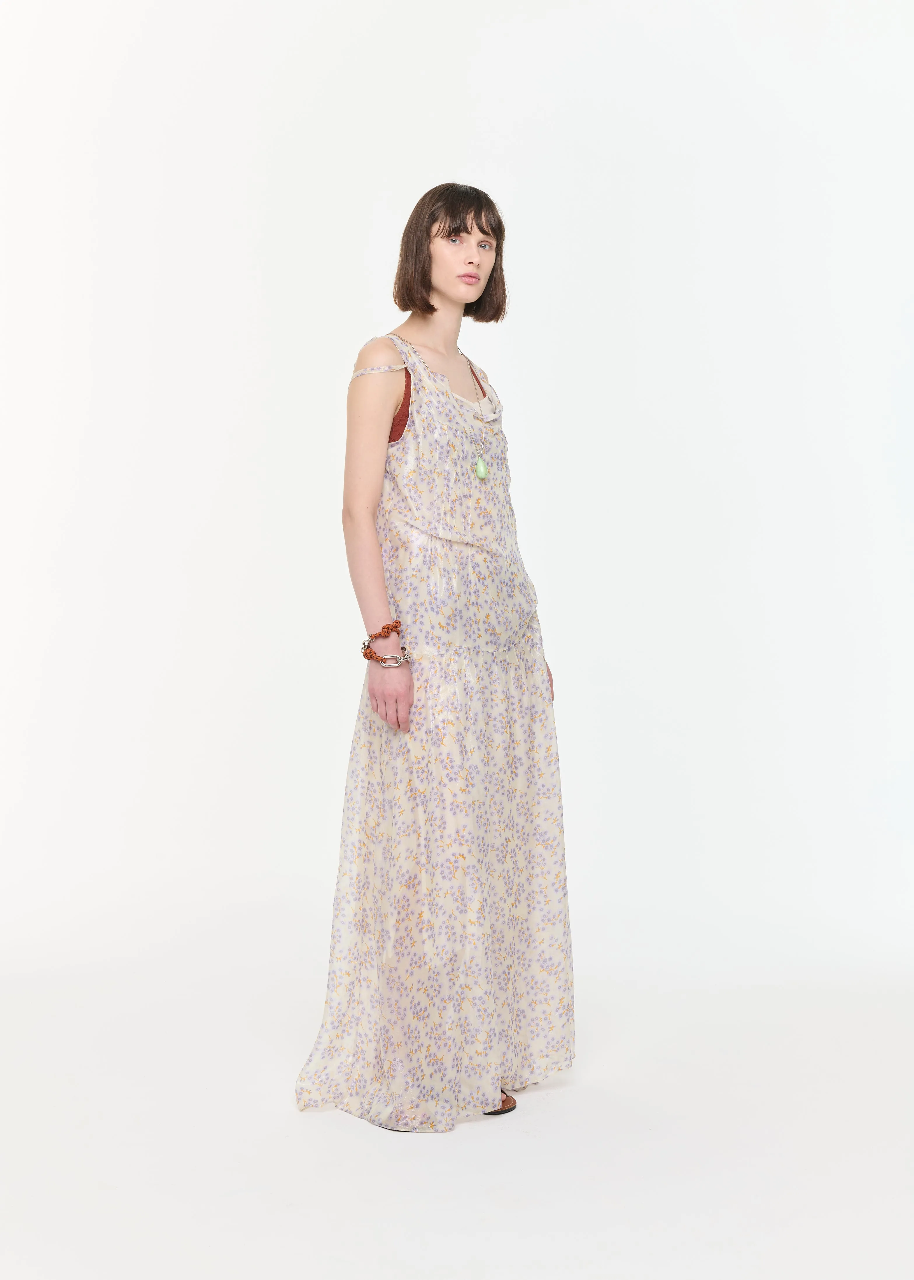 SILK CHIFFON LONG DRESS sold by Plan C product image thumbnail 3