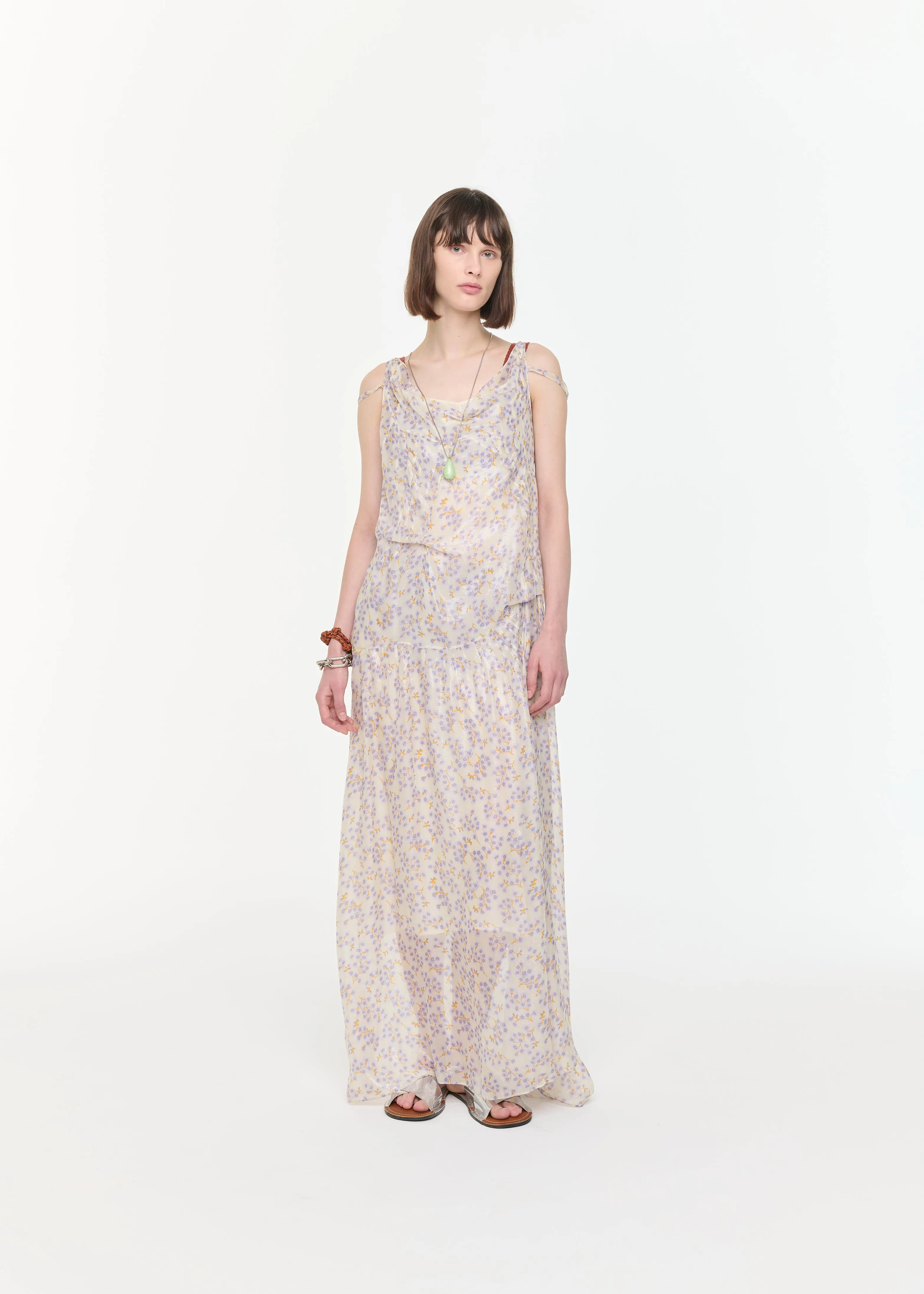 SILK CHIFFON LONG DRESS sold by Plan C product image thumbnail 2