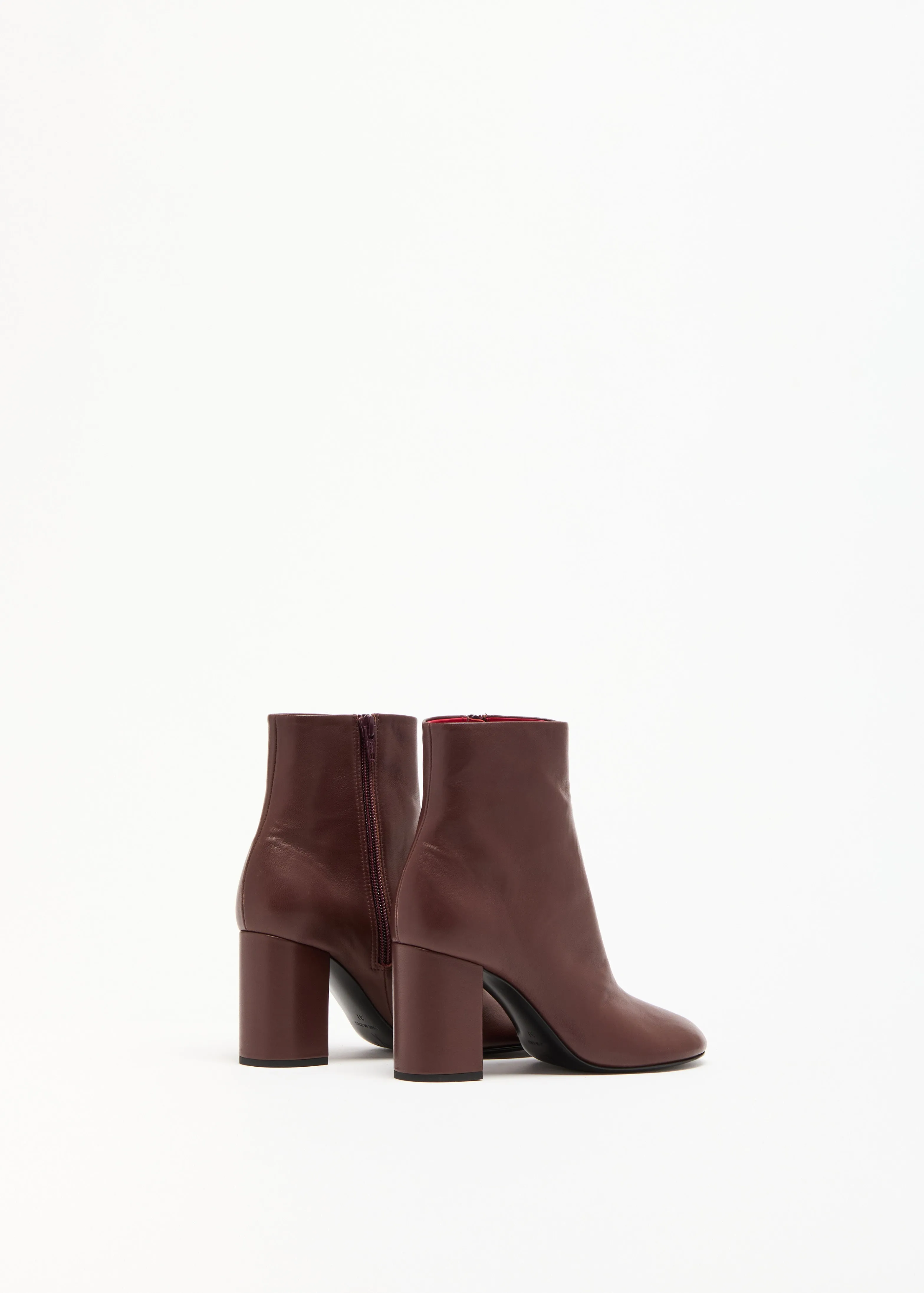 BROWN LEATHER HEELED ANKLE BOOTS sold by Plan C product image thumbnail 3