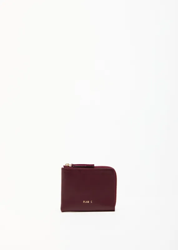 BURGUNDY LEATHER COIN PURSE made by Plan C