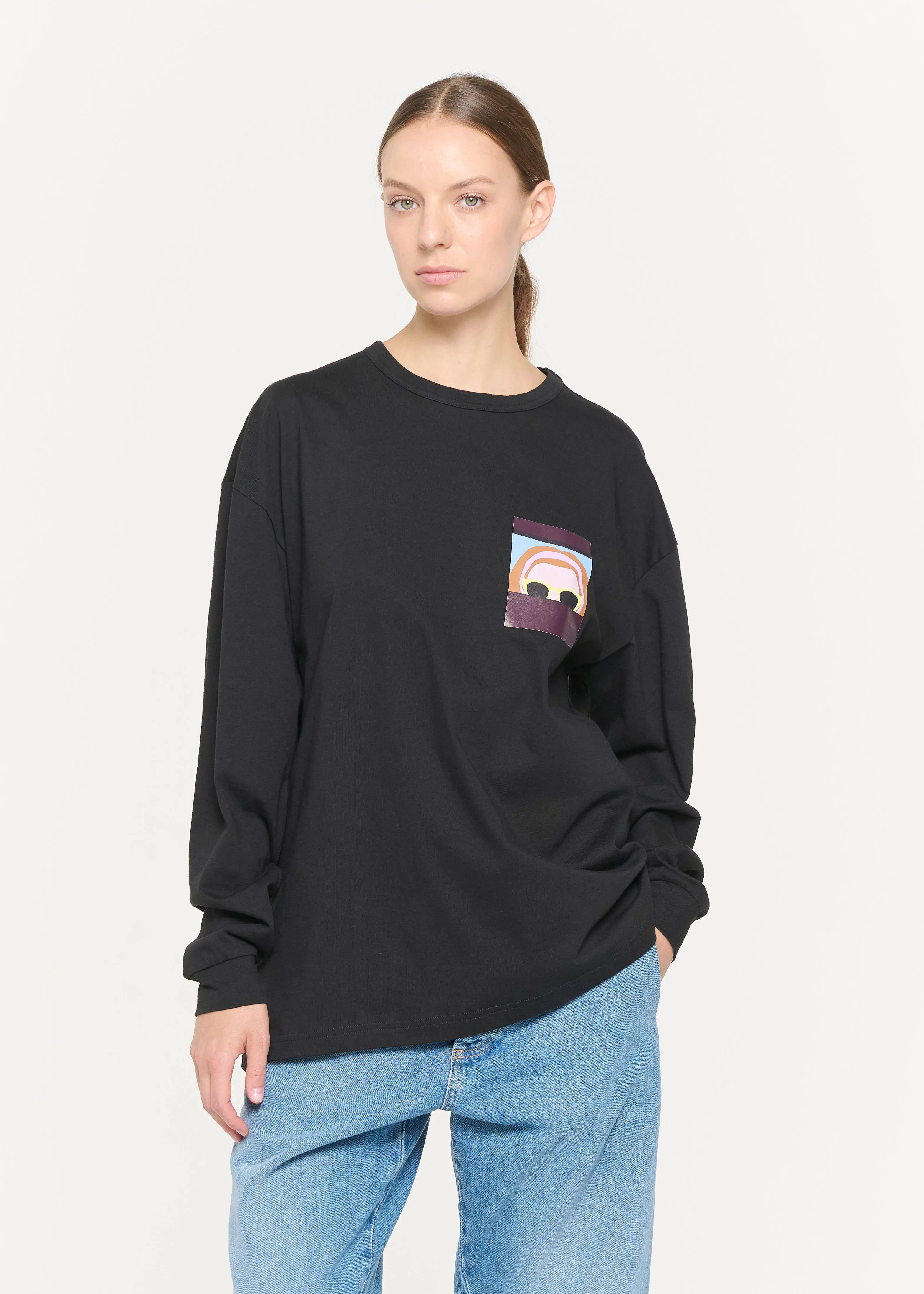 LONG SLEEVED BLACK T-SHIRT sold by Plan C product image thumbnail 3