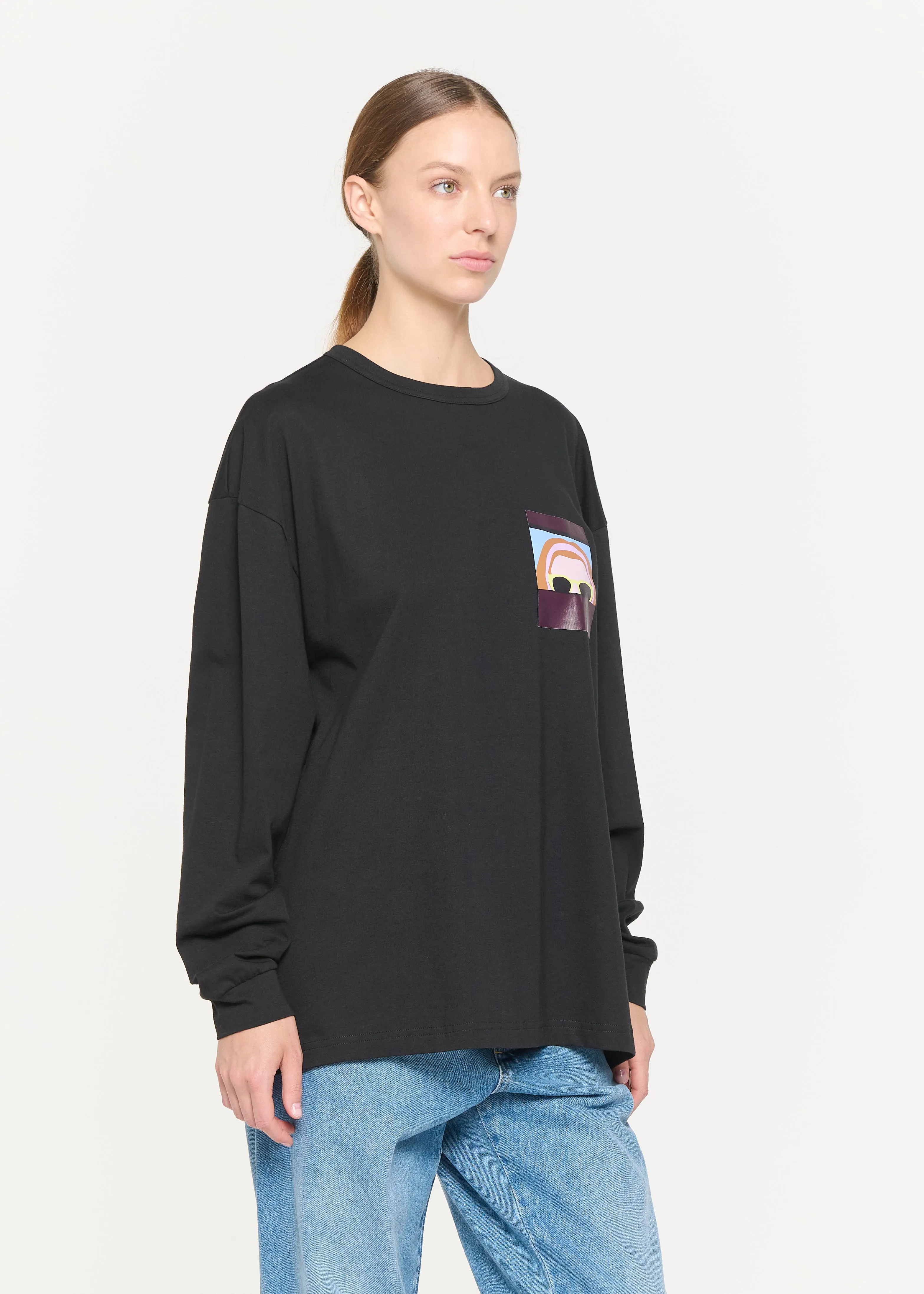 LONG SLEEVED BLACK T-SHIRT sold by Plan C product image thumbnail 4