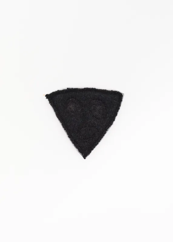 BLACK WOOL "BIANCA" PIN made by Plan C