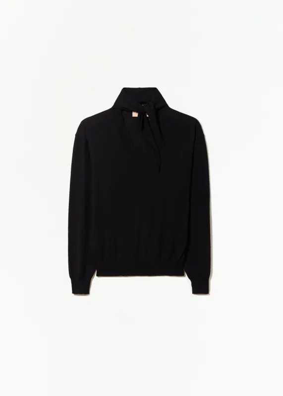 BLACK KNIT WITH SHAWL sold by Plan C