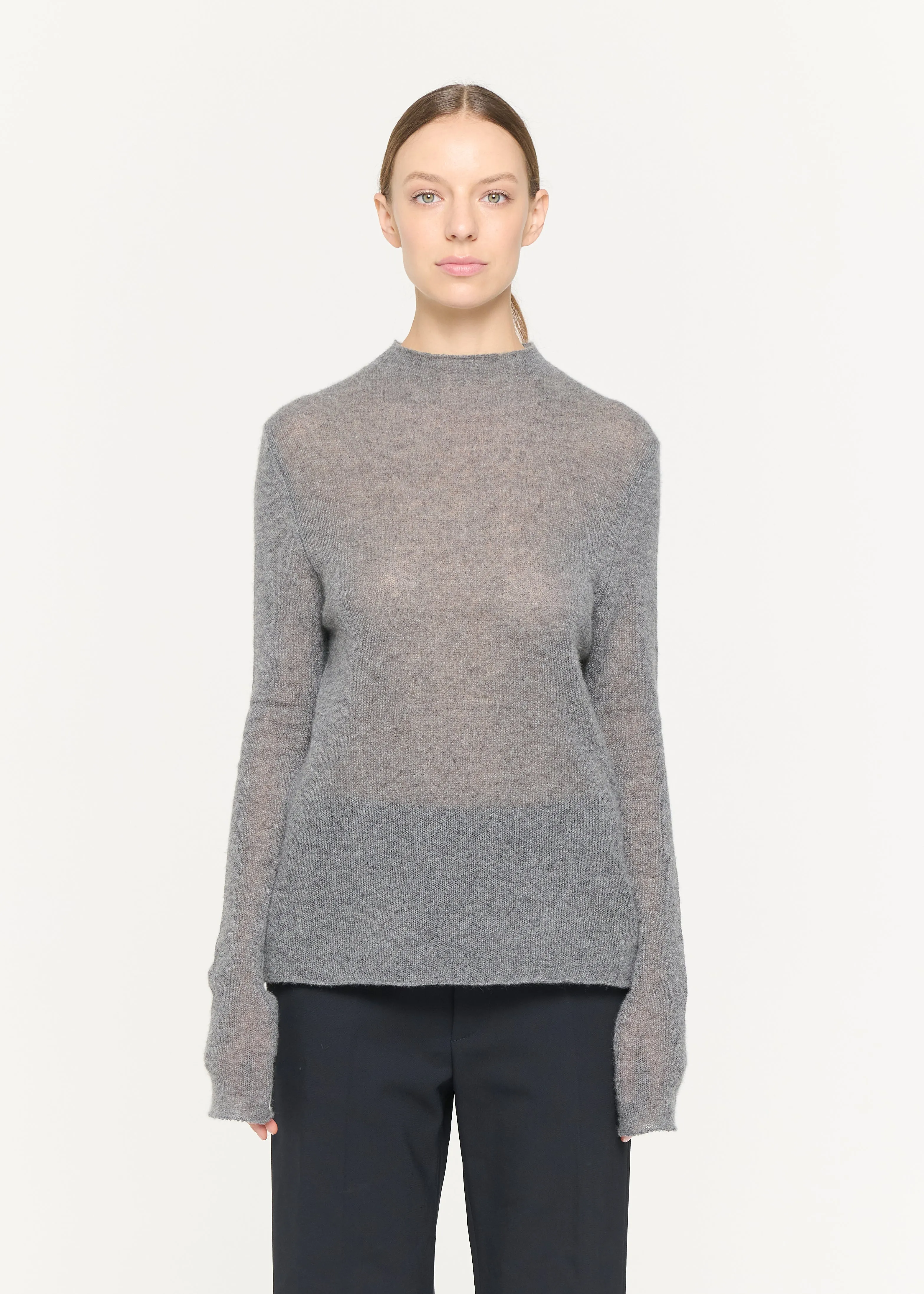 GREY CREW NECK CASHMERE SWEATER sold by Plan C product image thumbnail 3