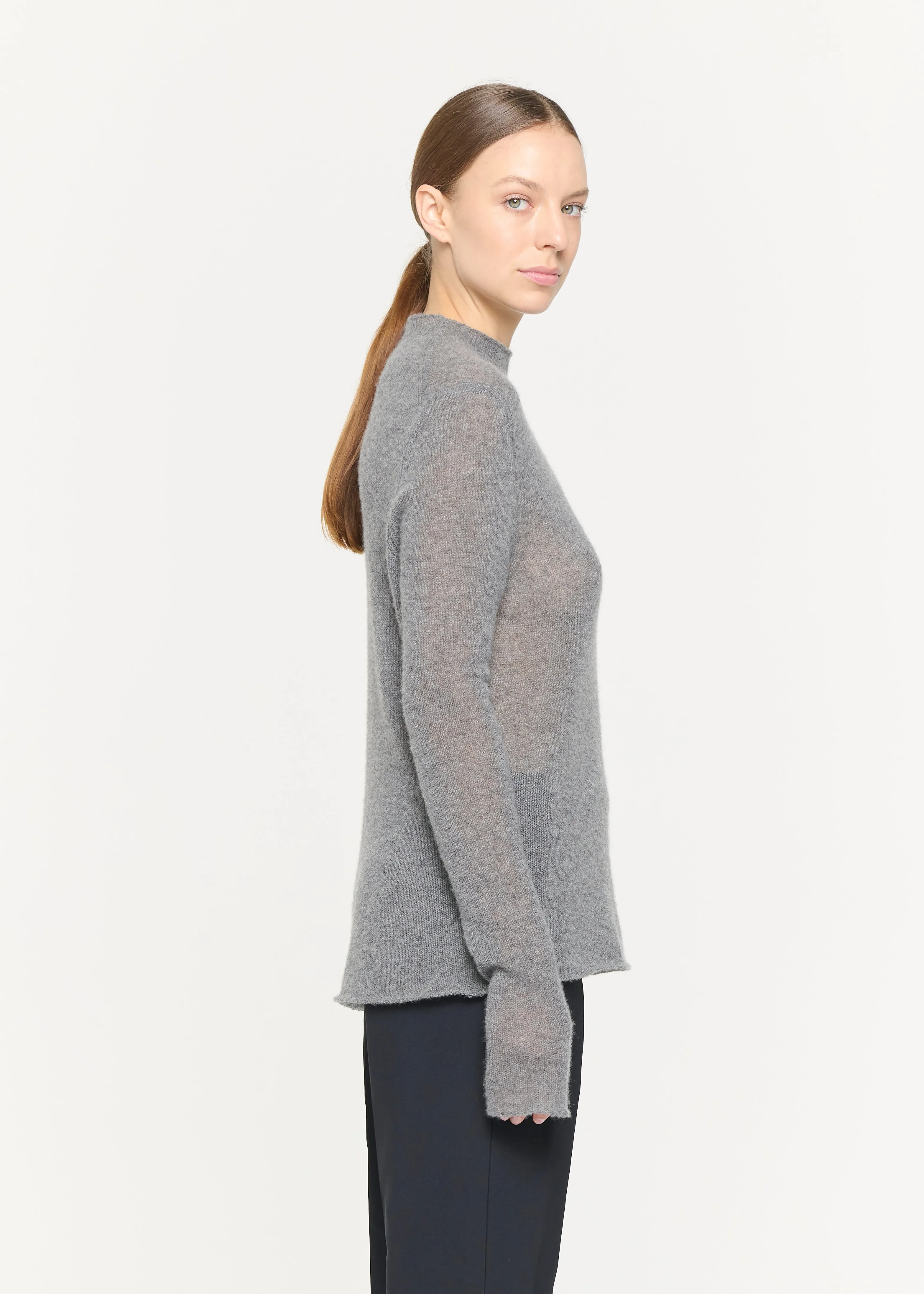 GREY CREW NECK CASHMERE SWEATER sold by Plan C product image thumbnail 5