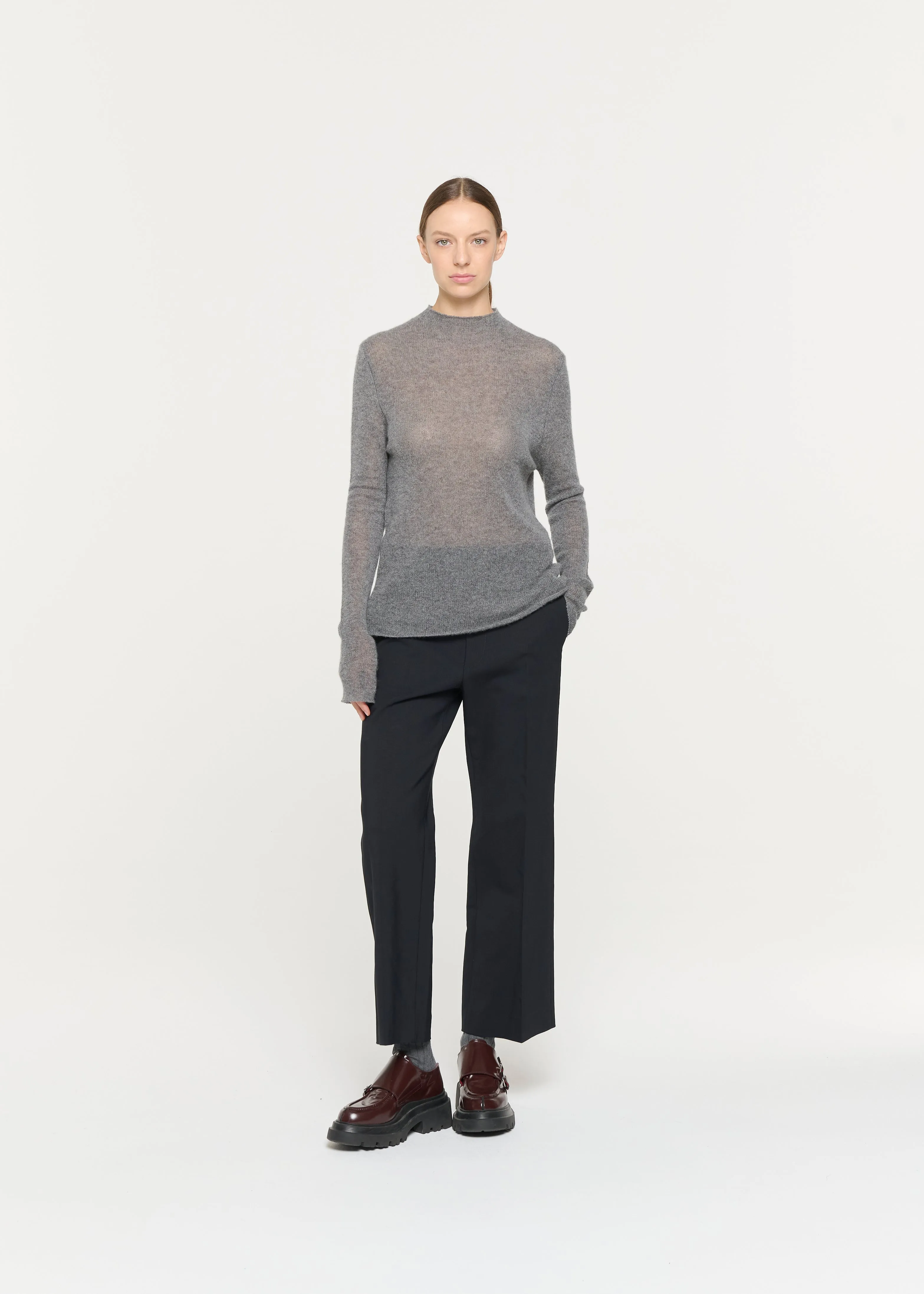 GREY CREW NECK CASHMERE SWEATER sold by Plan C product image thumbnail 2