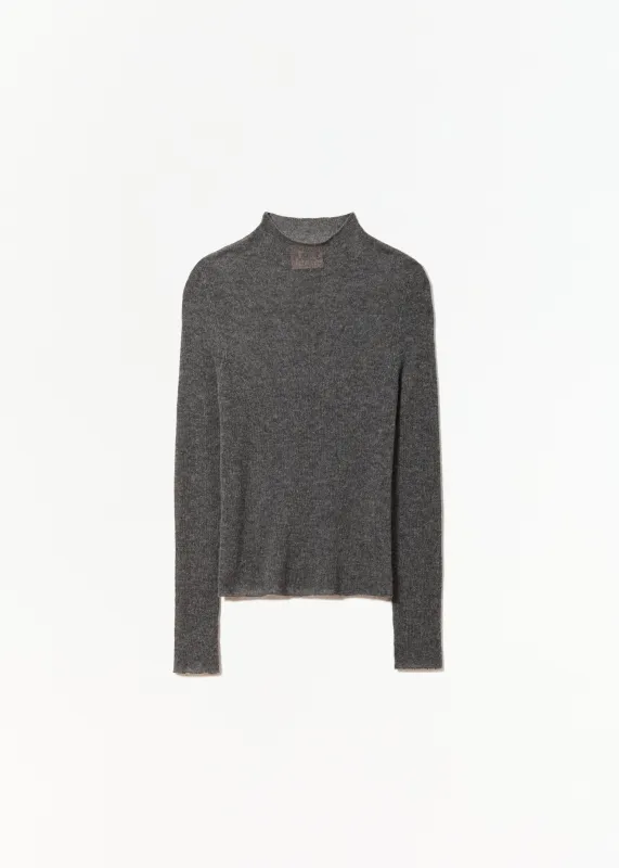 GREY CREW NECK CASHMERE SWEATER made by Plan C