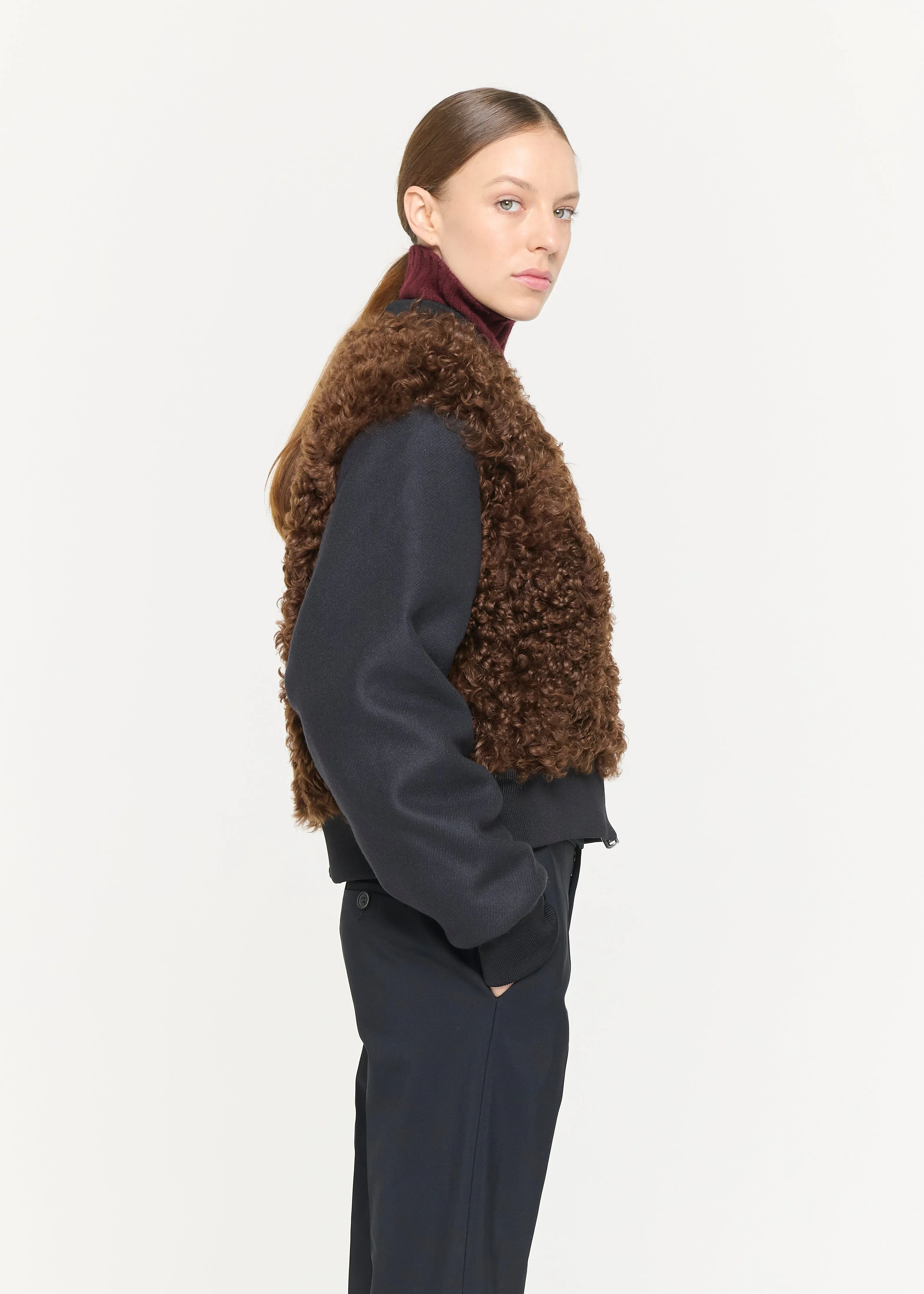 BOMBER JACKET WITH SHEARLING sold by Plan C product image thumbnail 5