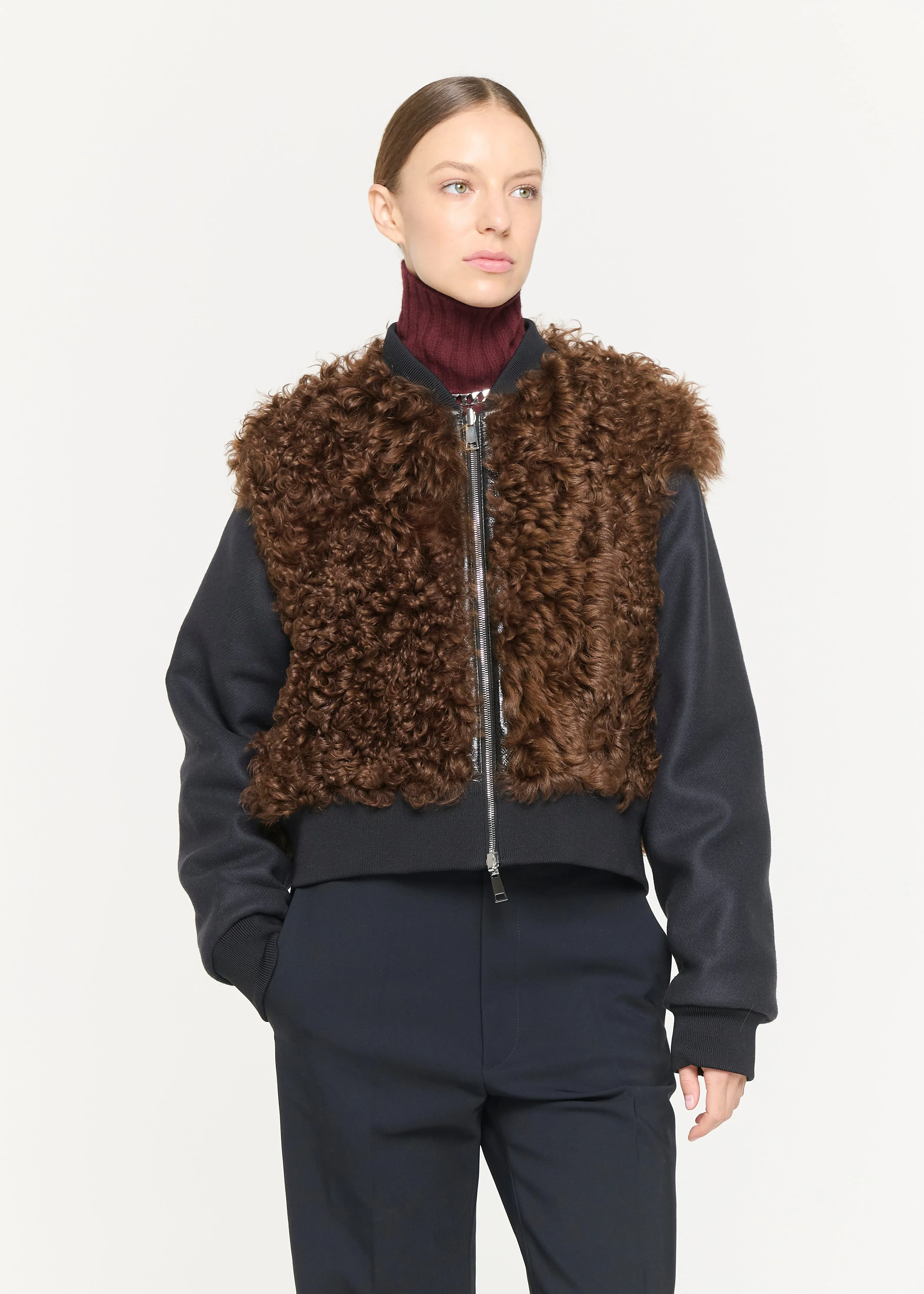 BOMBER JACKET WITH SHEARLING sold by Plan C product image thumbnail 3