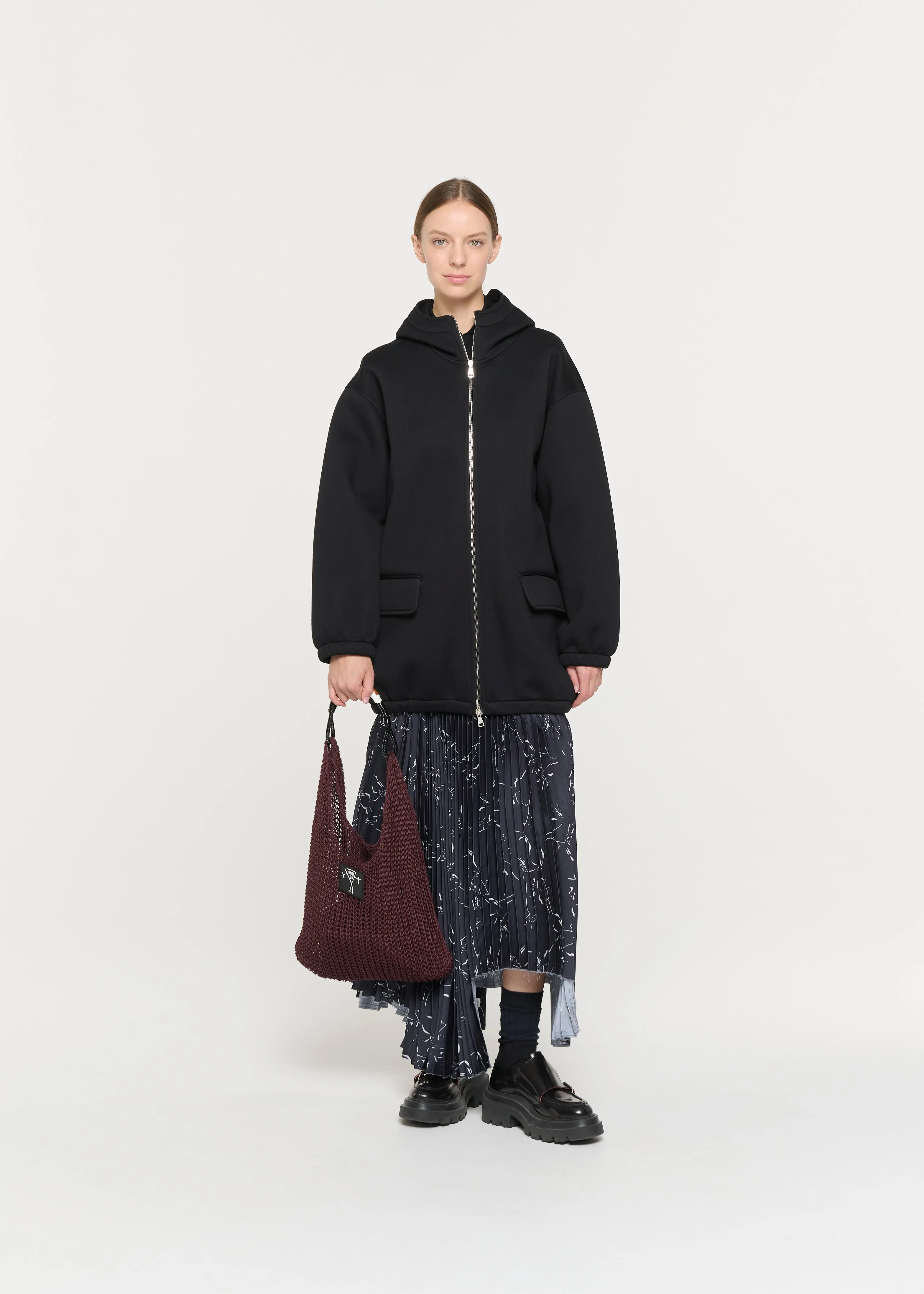 BLACK SCUBA HOODED JACKET sold by Plan C product image thumbnail 2