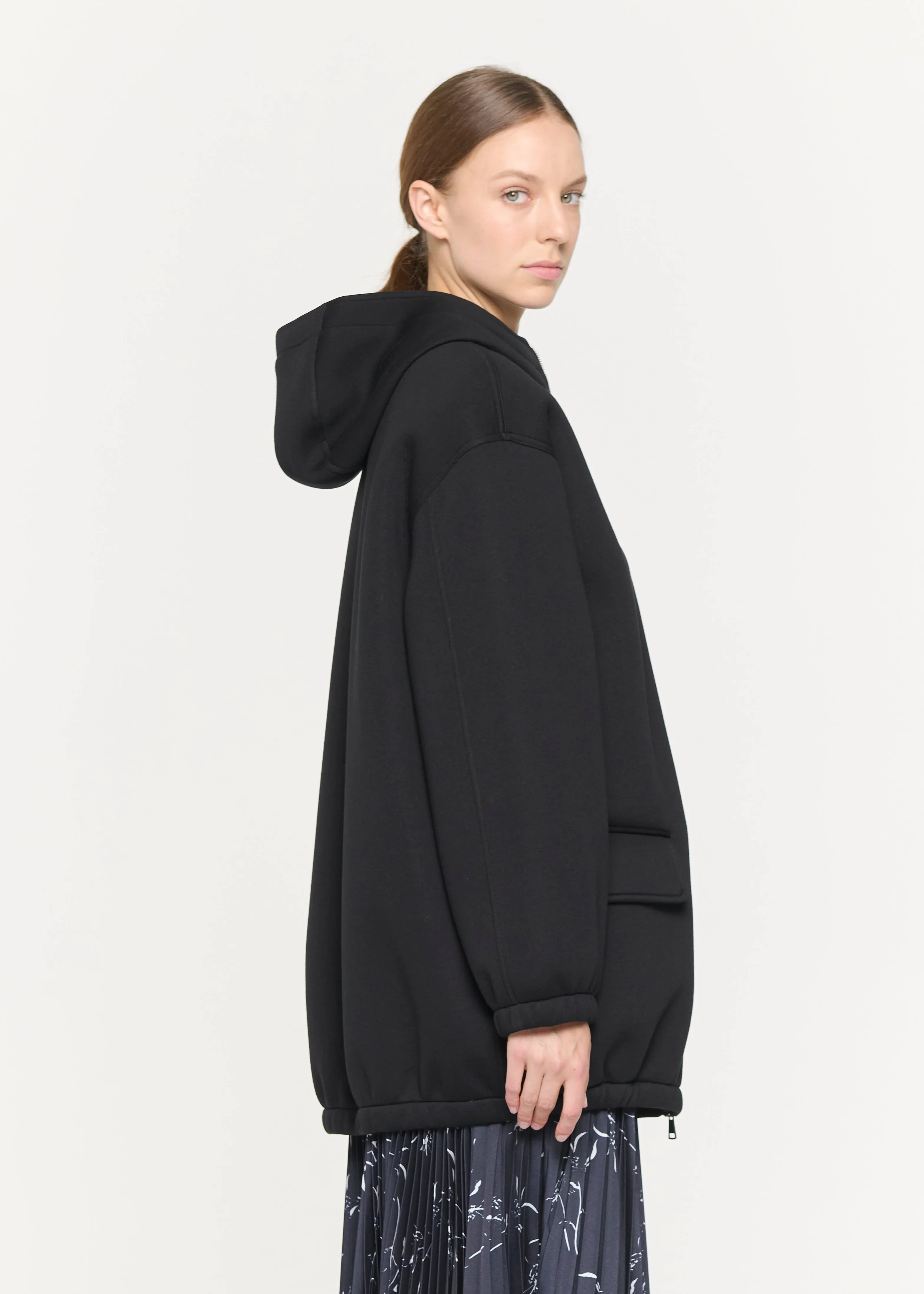 BLACK SCUBA HOODED JACKET sold by Plan C product image thumbnail 5