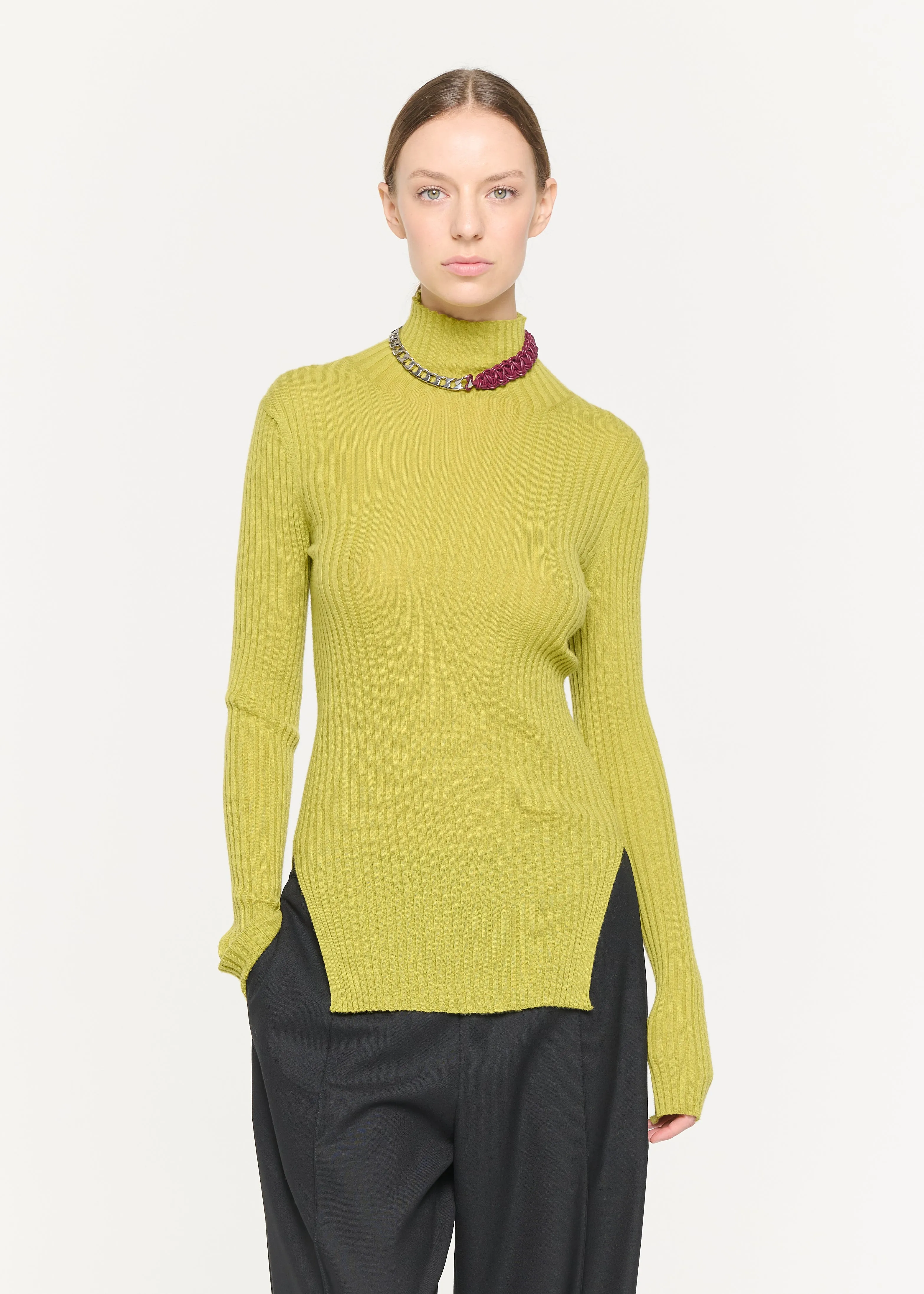 ACID GREEN MERINO TURTLENECK SWEATER sold by Plan C product image thumbnail 4