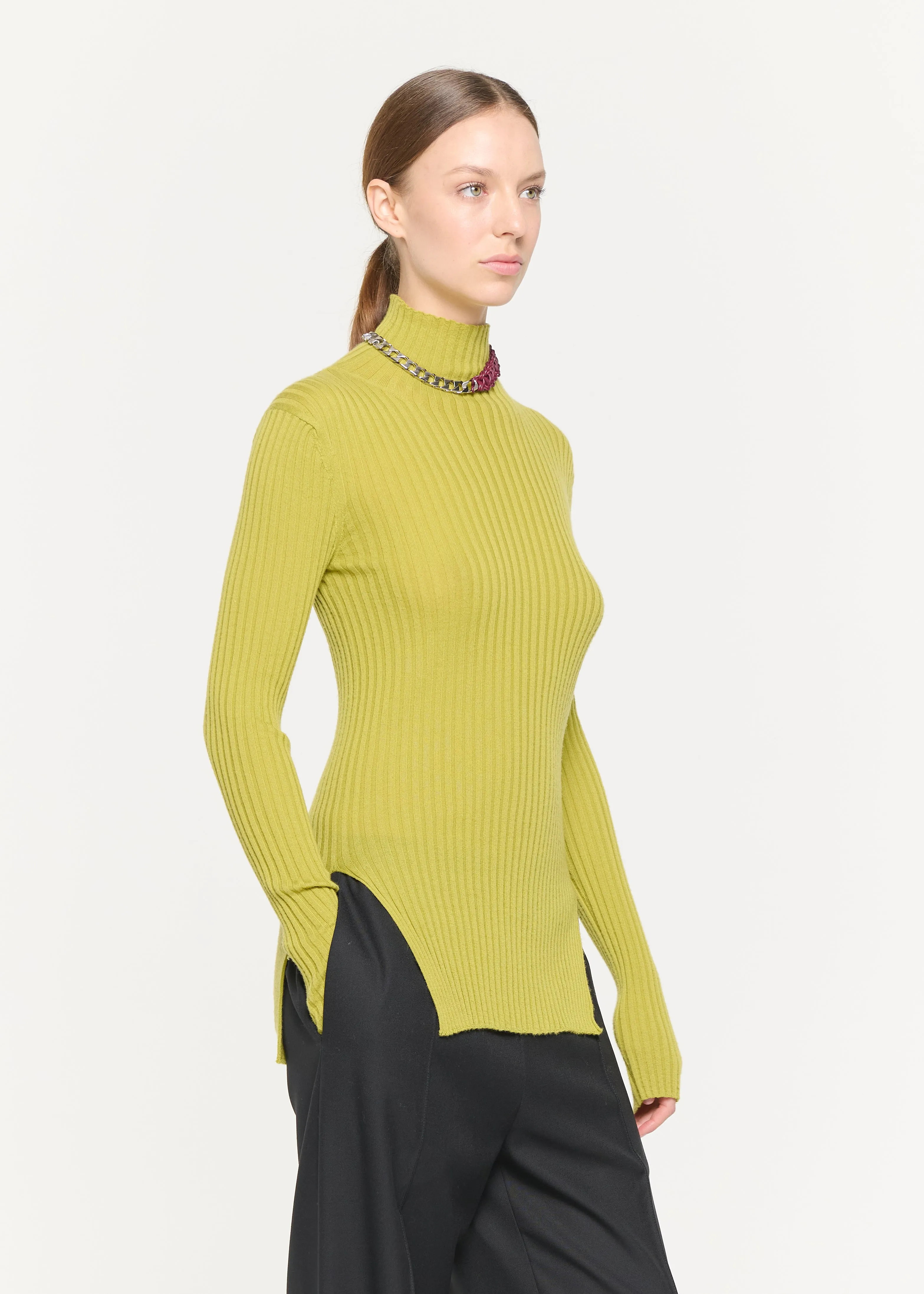 ACID GREEN MERINO TURTLENECK SWEATER sold by Plan C product image thumbnail 3