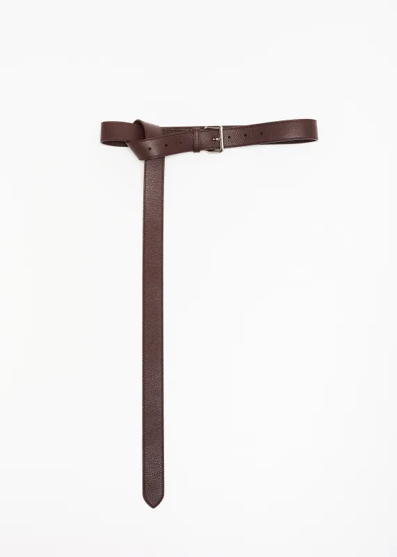 LEATHER BELT BROWN made by Plan C