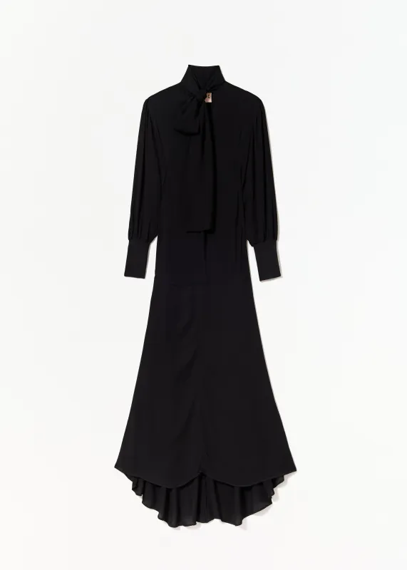 BLACK GEORGETTE LONG DRESS made by Plan C