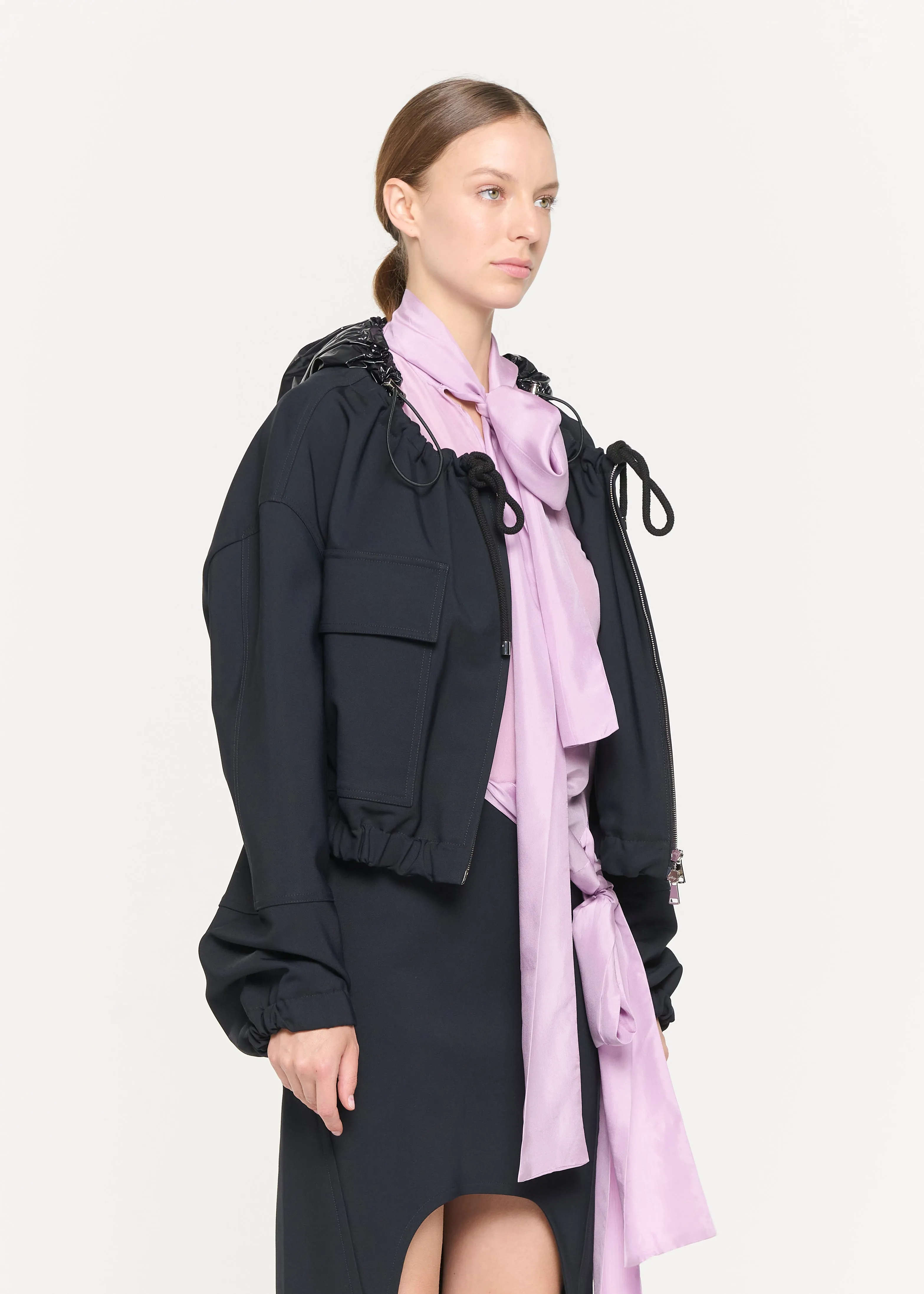 BLUE BLACK CROPPED JACKET sold by Plan C product image thumbnail 4