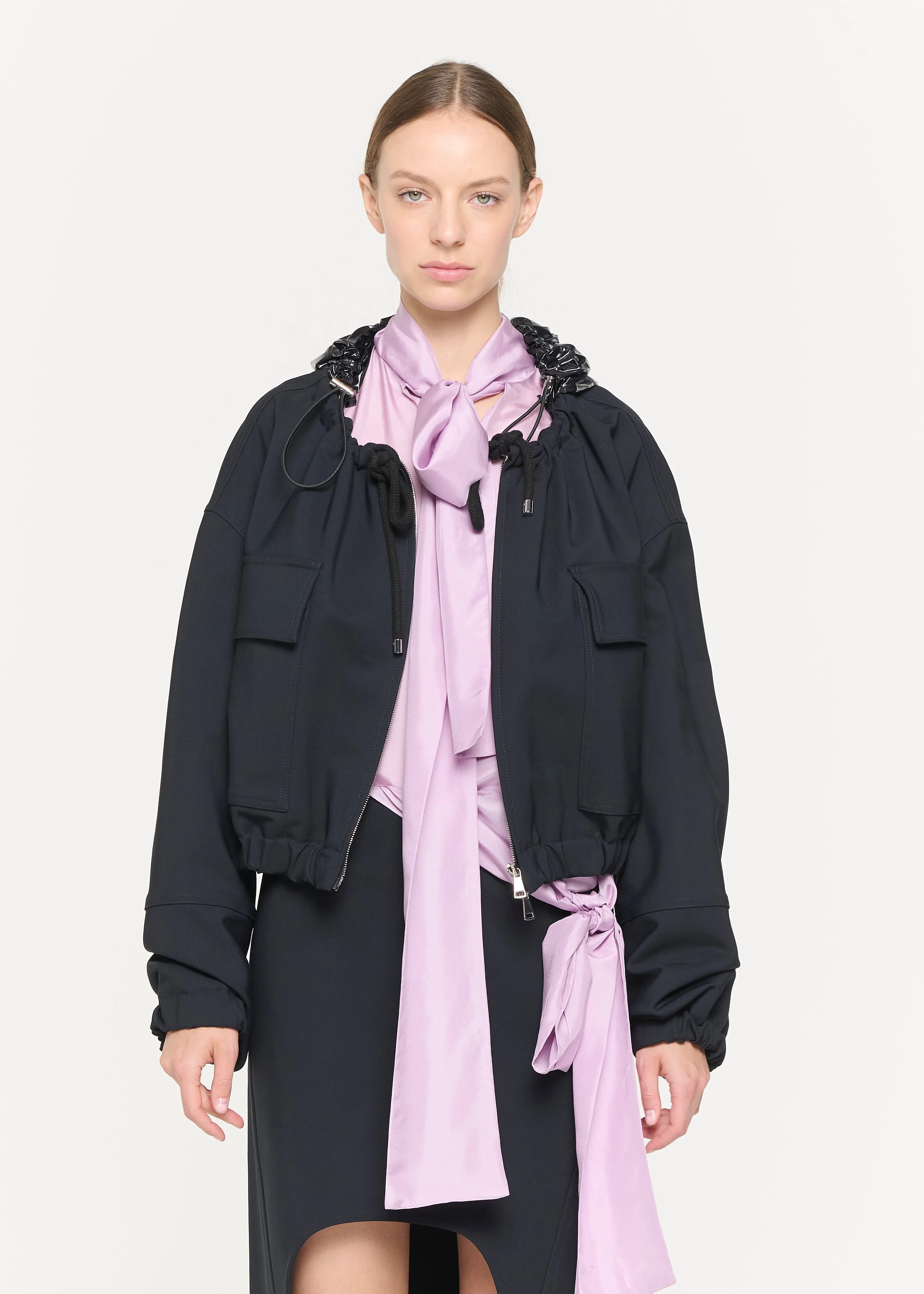 BLUE BLACK CROPPED JACKET sold by Plan C product image thumbnail 3