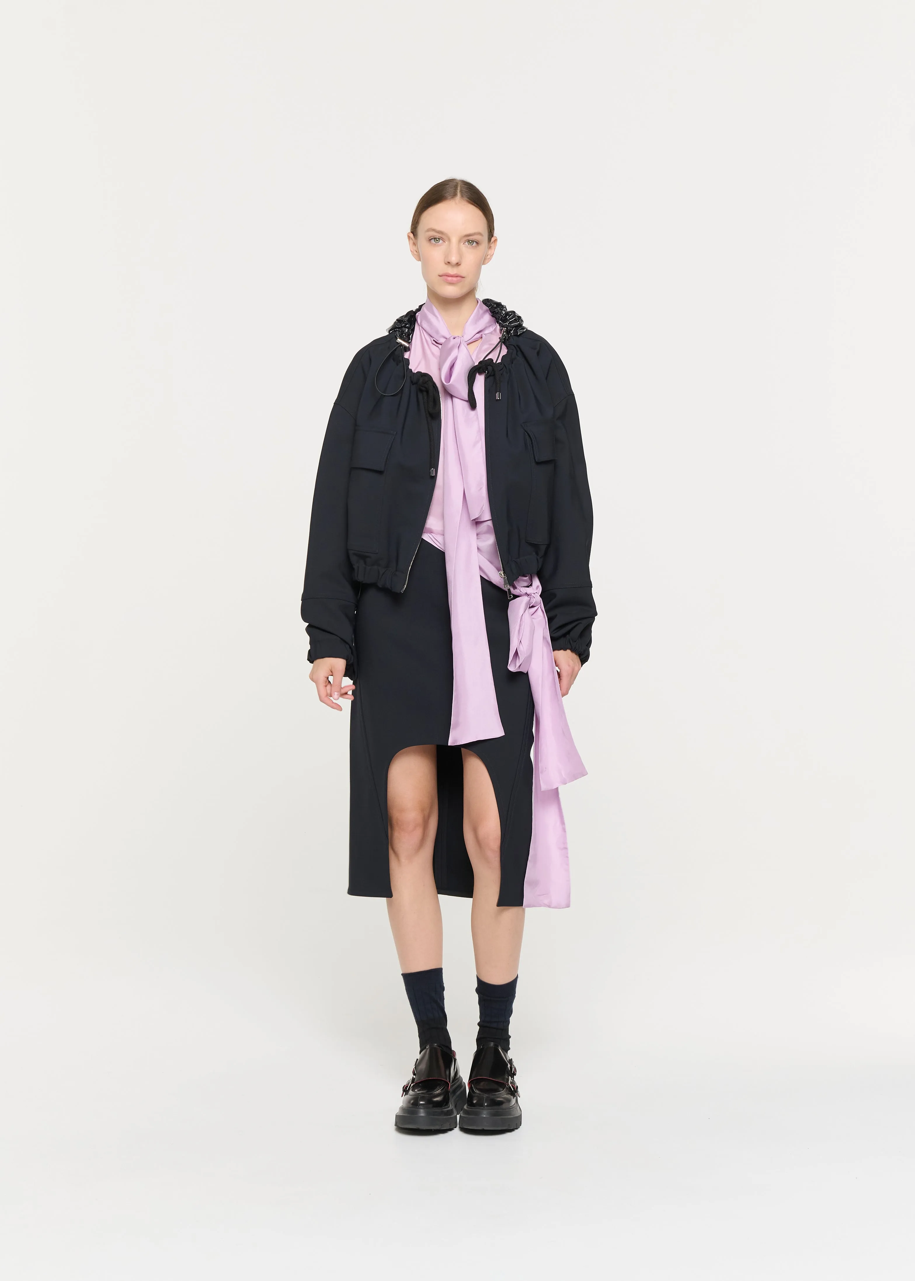 BLUE BLACK CROPPED JACKET sold by Plan C product image thumbnail 2