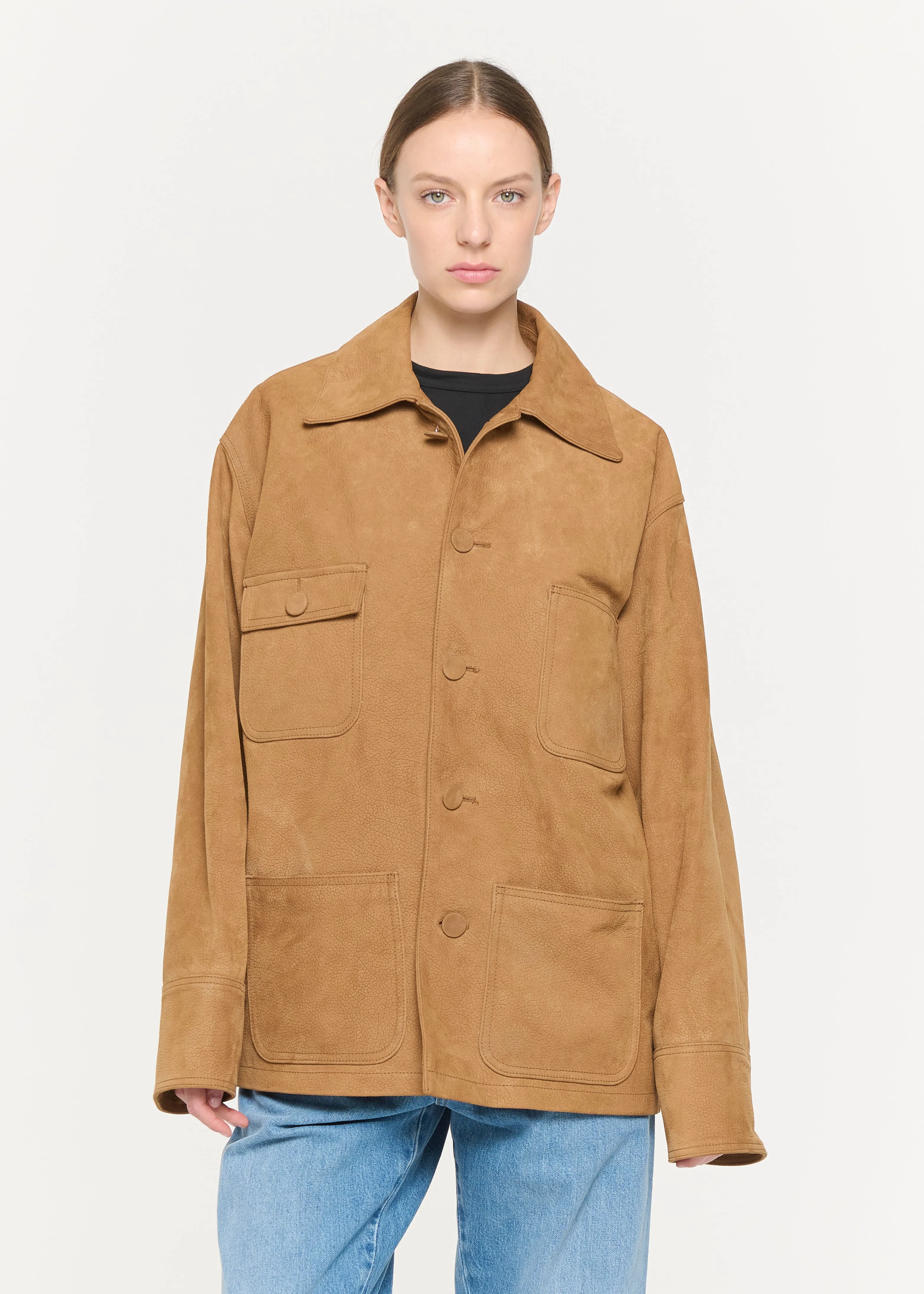 TOBACCO LEATHER JACKET sold by Plan C product image thumbnail 5