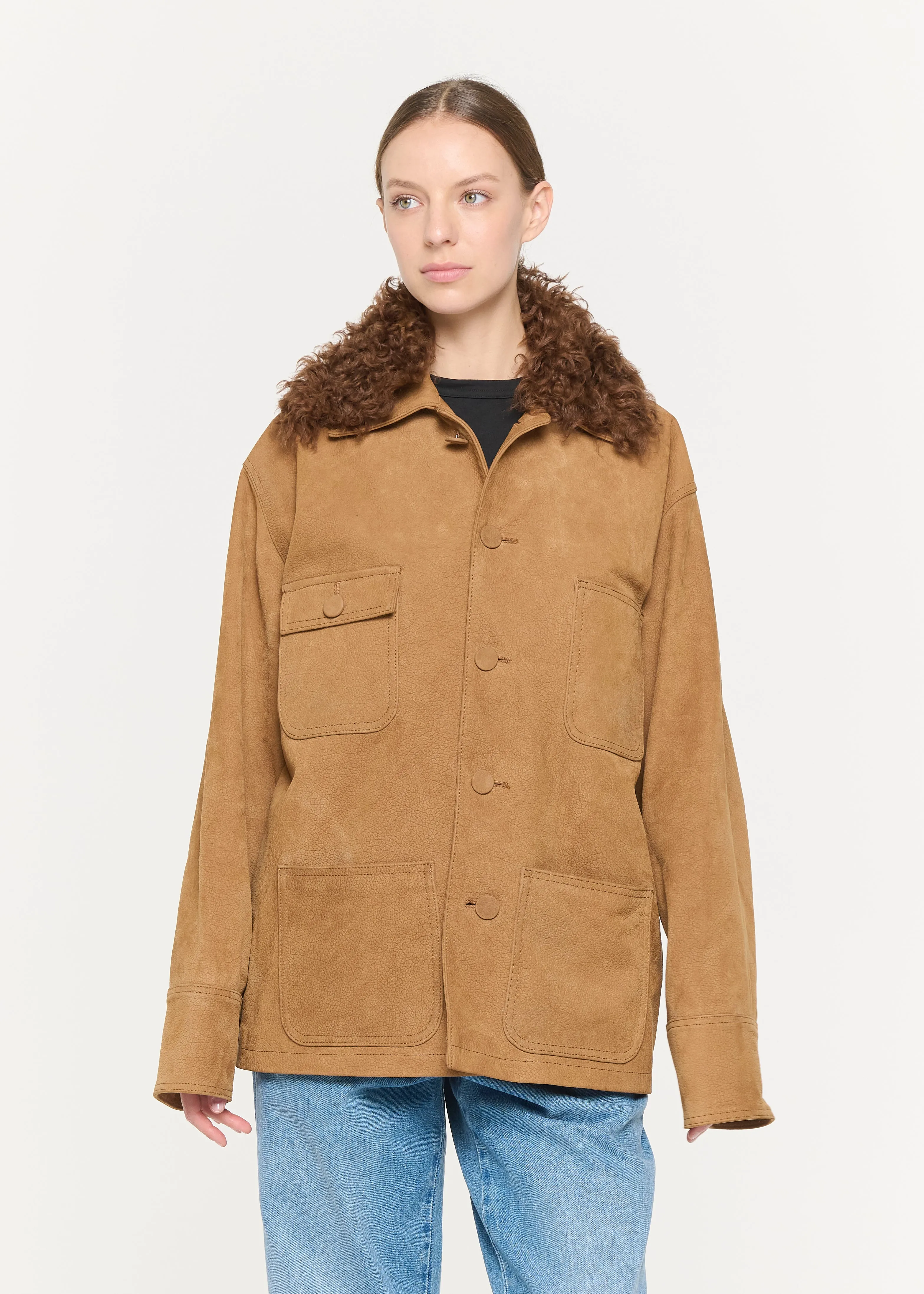 TOBACCO LEATHER JACKET sold by Plan C product image thumbnail 2