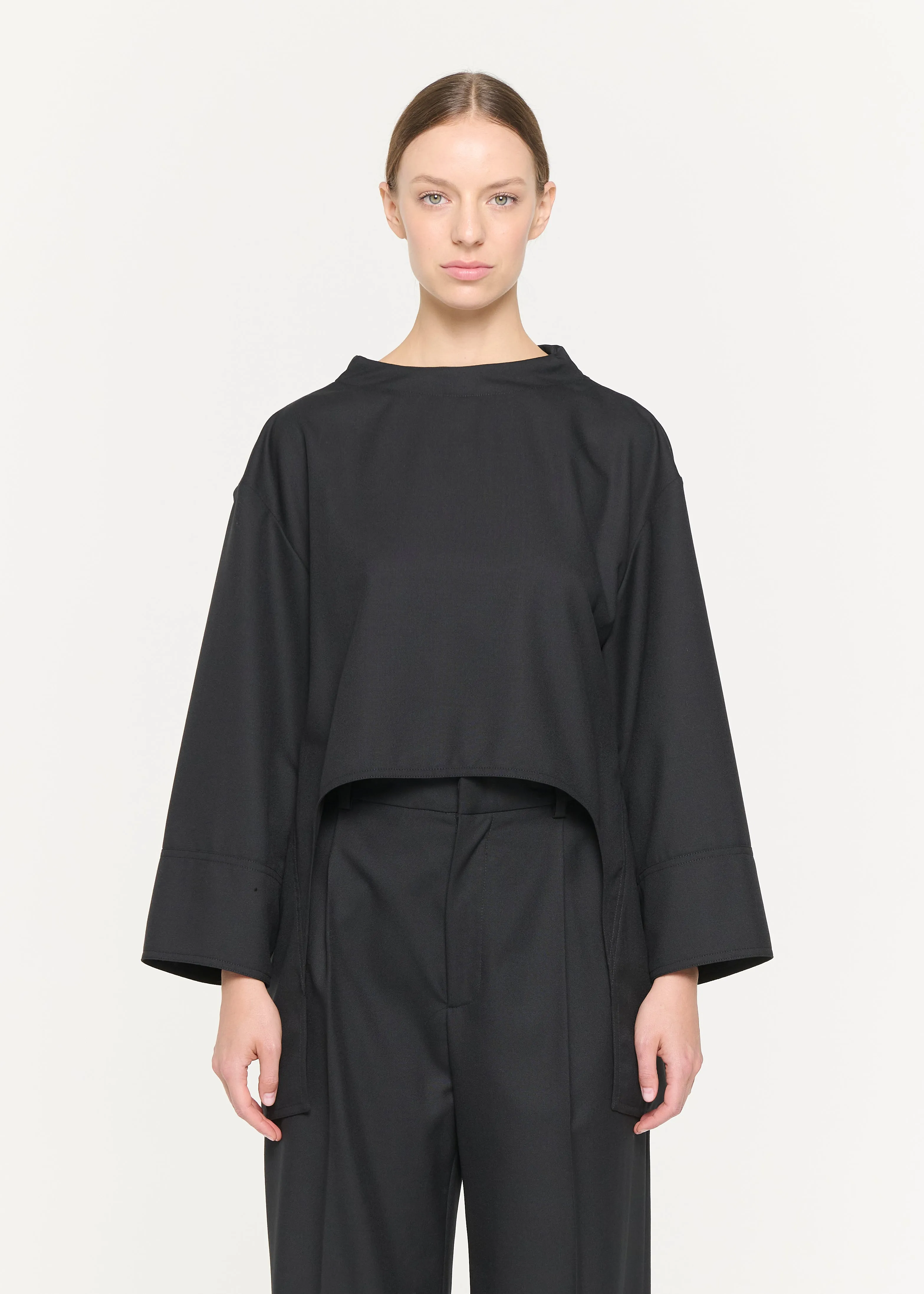 BLACK WOOL SHIRT sold by Plan C product image thumbnail 4