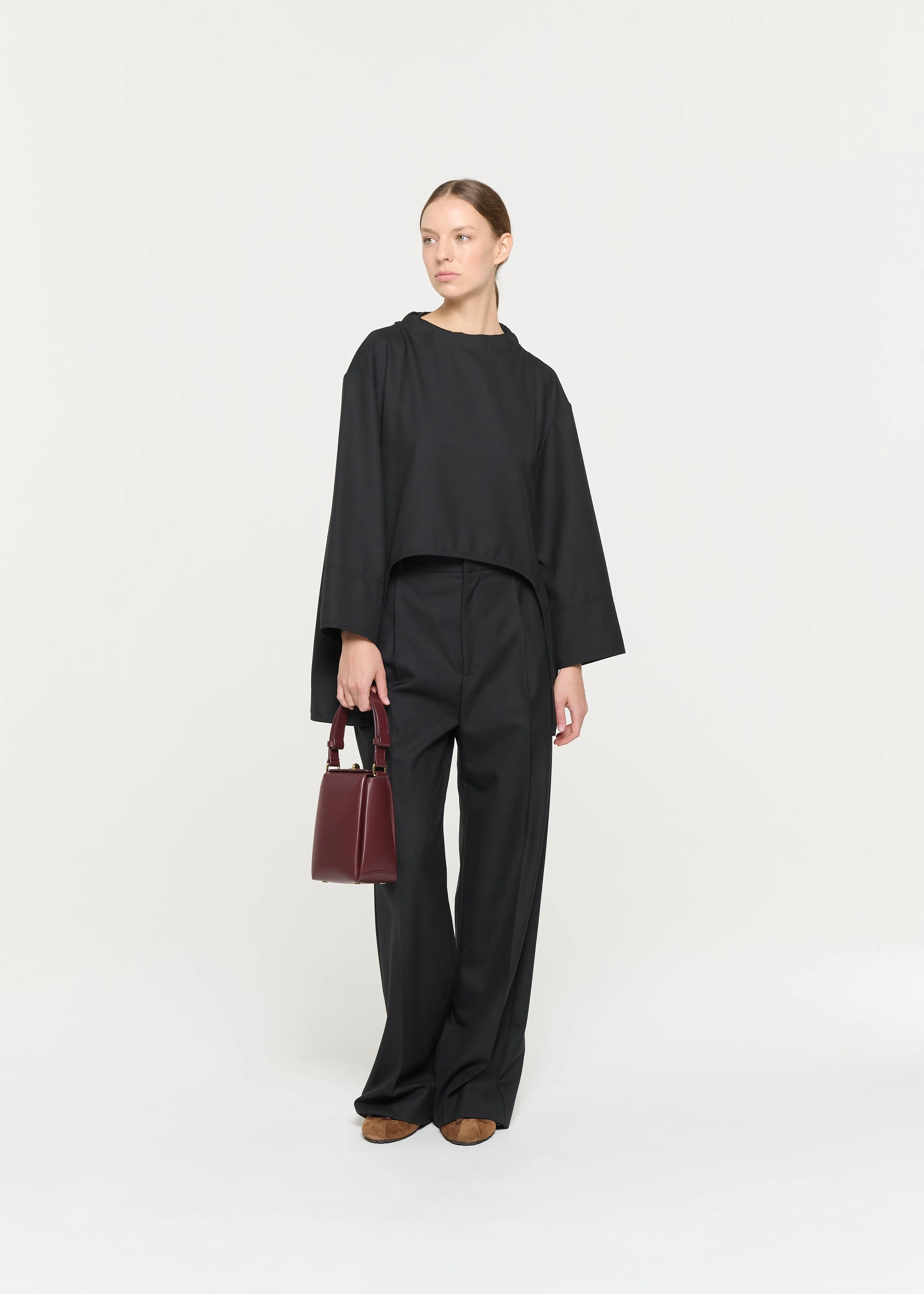 BLACK WOOL SHIRT sold by Plan C product image thumbnail 3