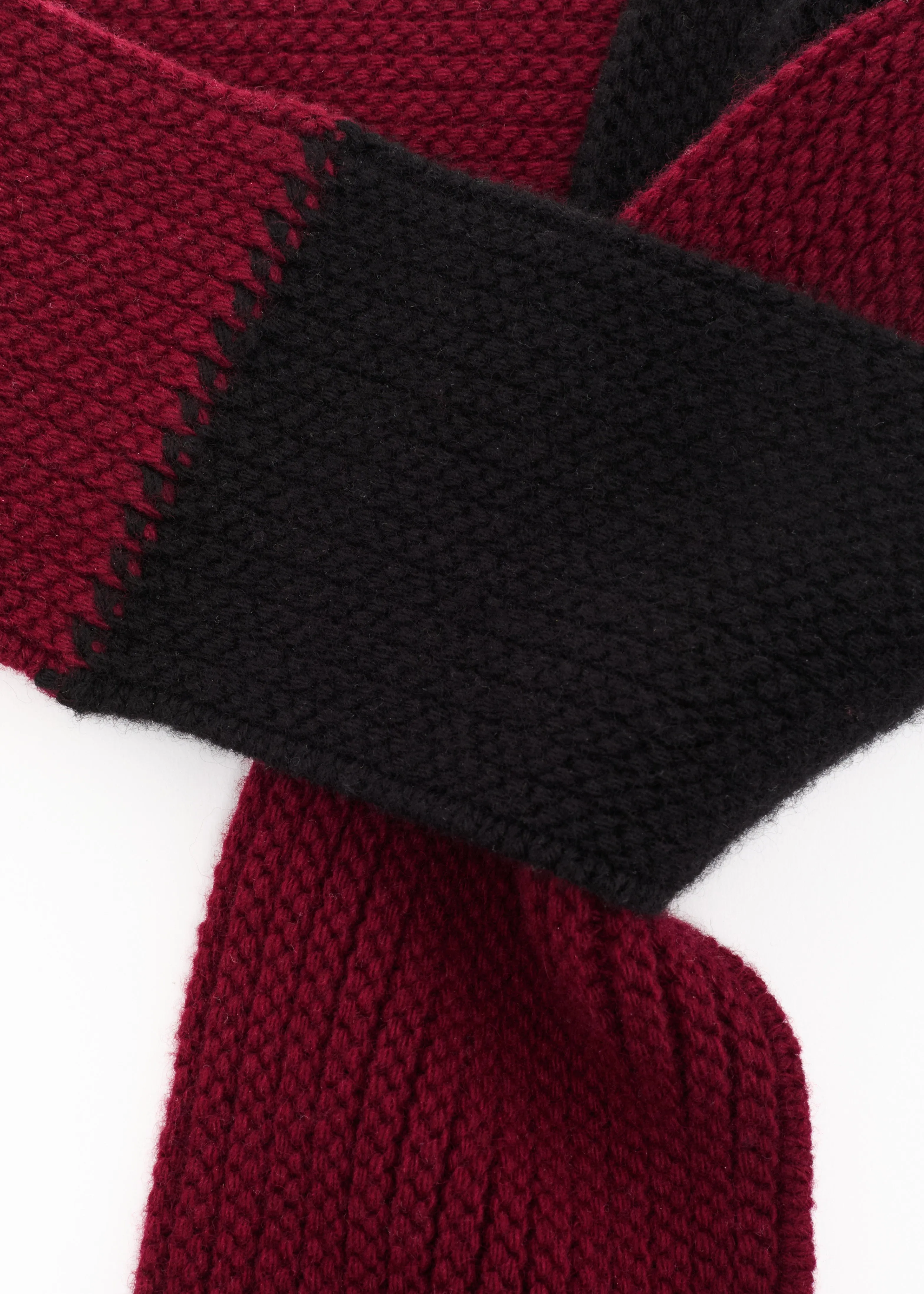 BLACK BORDEAUX WOOL CASHMERE SCARF sold by Plan C product image thumbnail 3