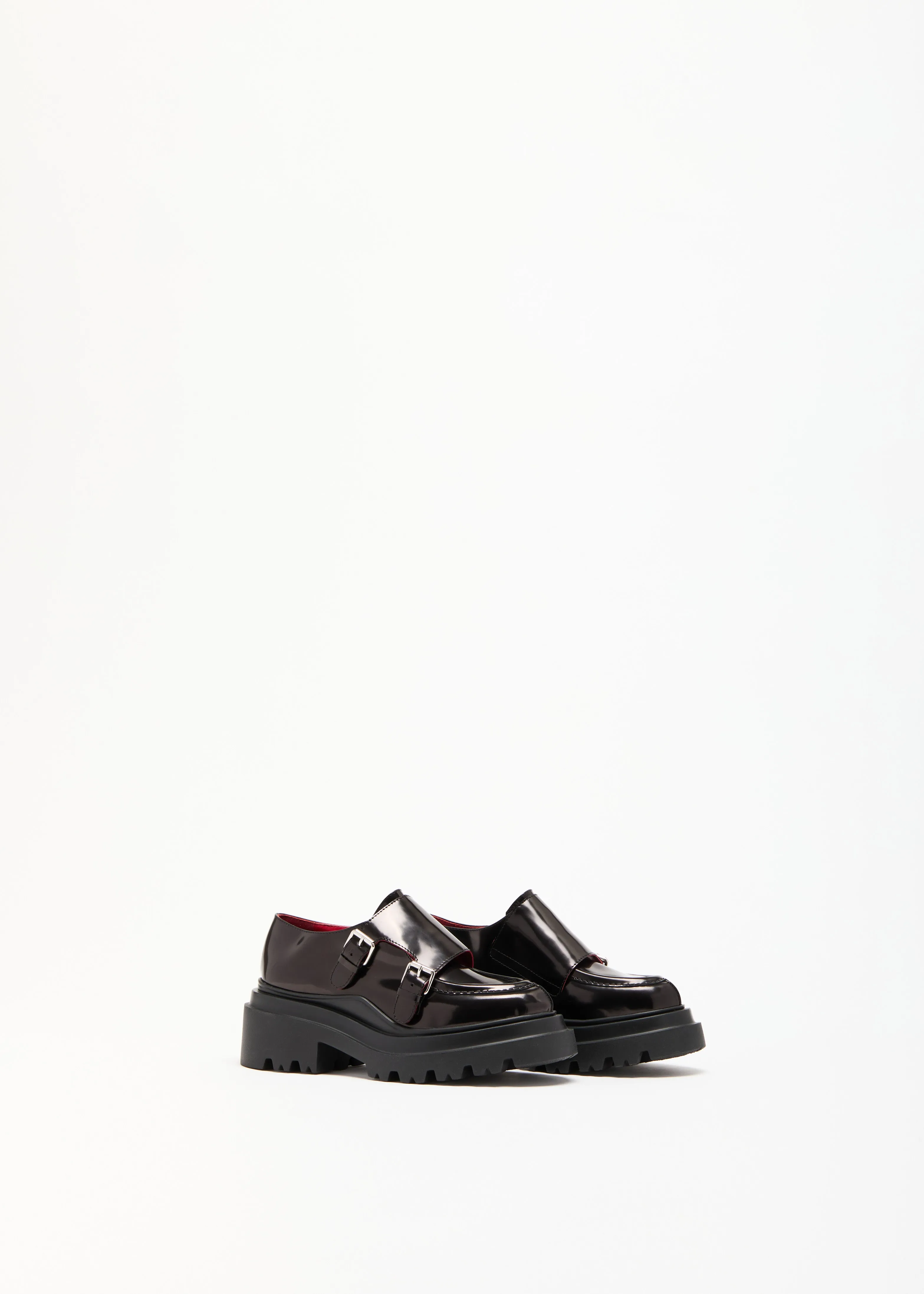 BLACK LEATHER LOAFERS WITH BUCKLES sold by Plan C product image thumbnail 2