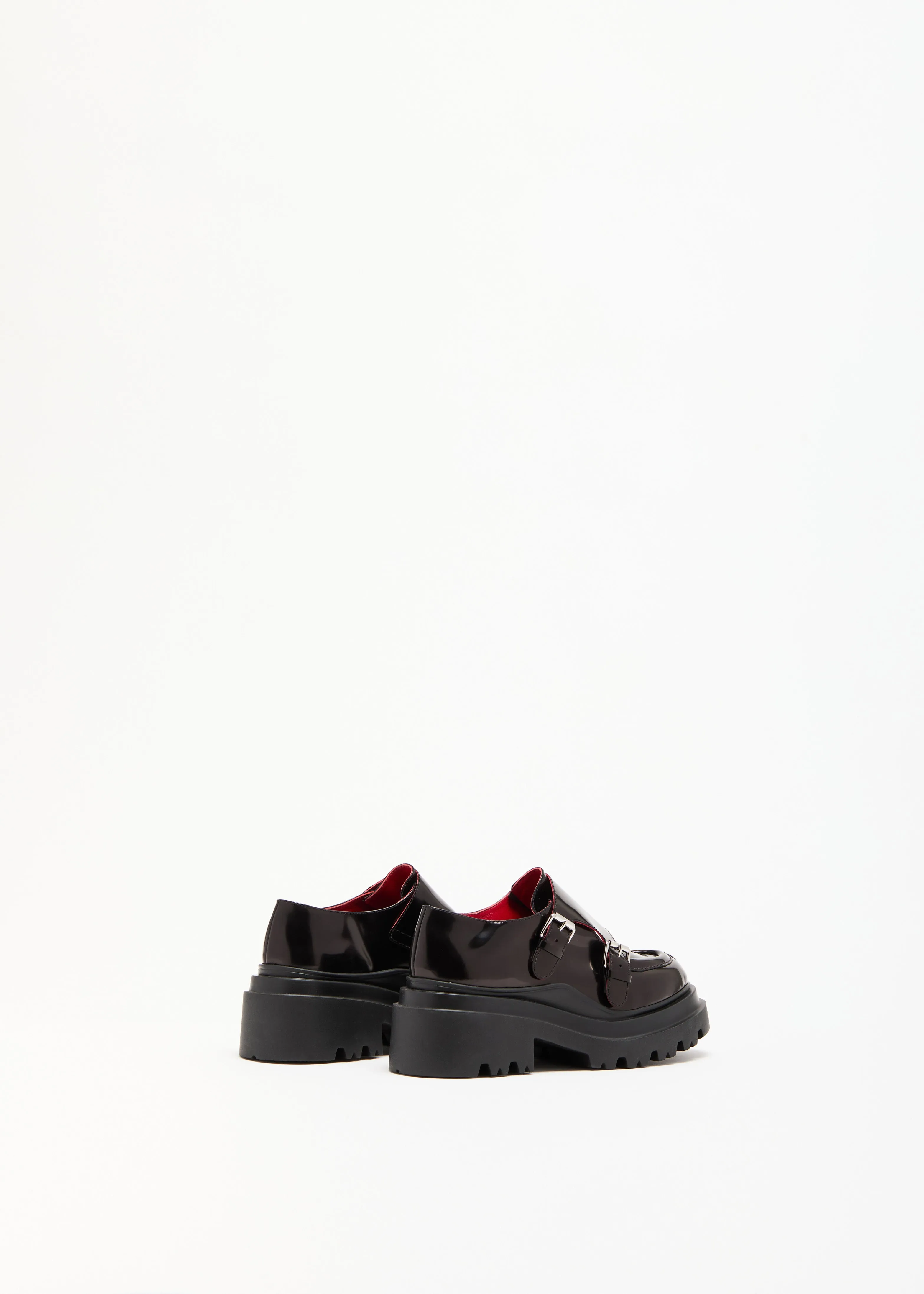 BLACK LEATHER LOAFERS WITH BUCKLES sold by Plan C product image thumbnail 3