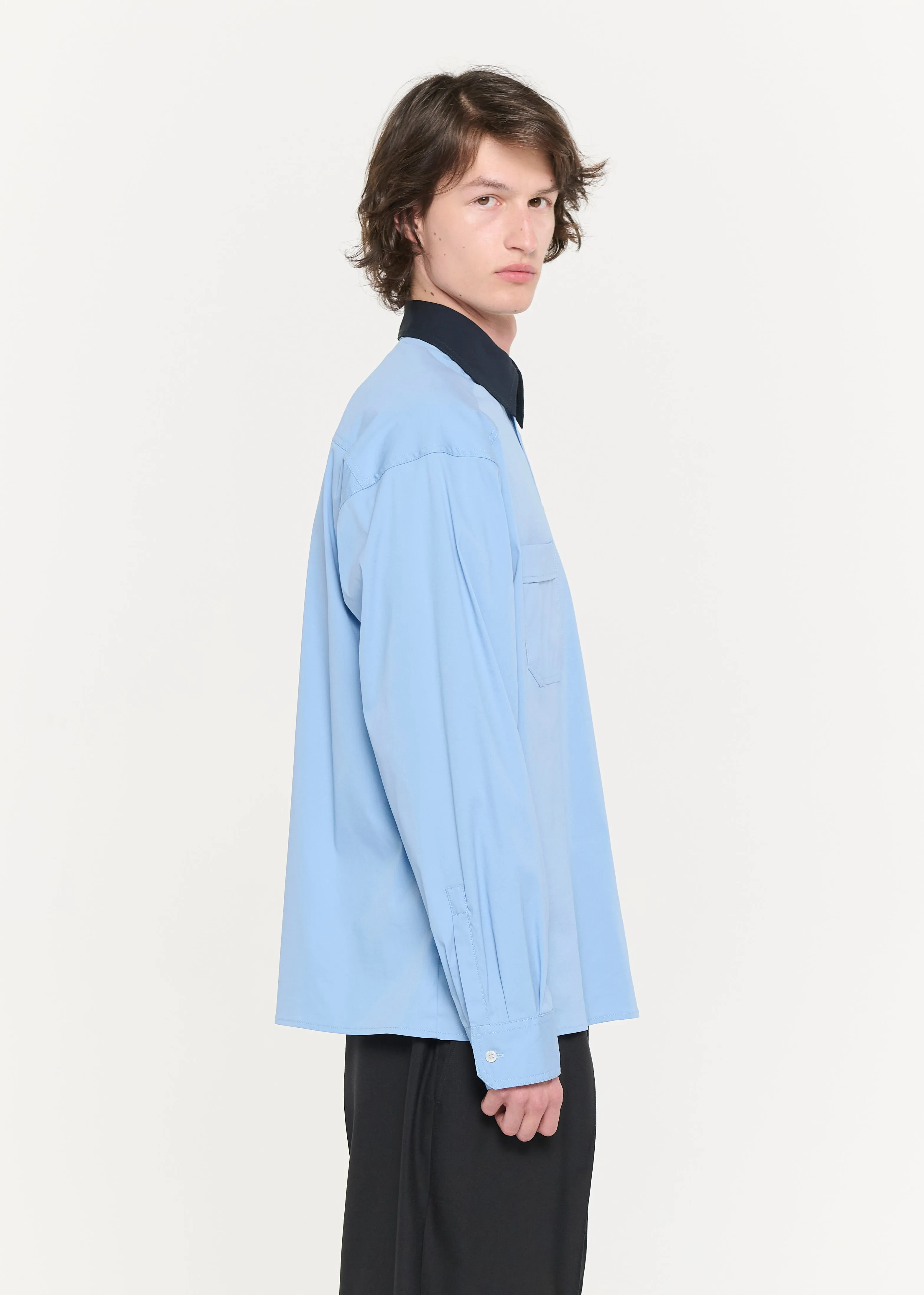 PLACID BLUE POPELINE SHIRT sold by Plan C product image thumbnail 5