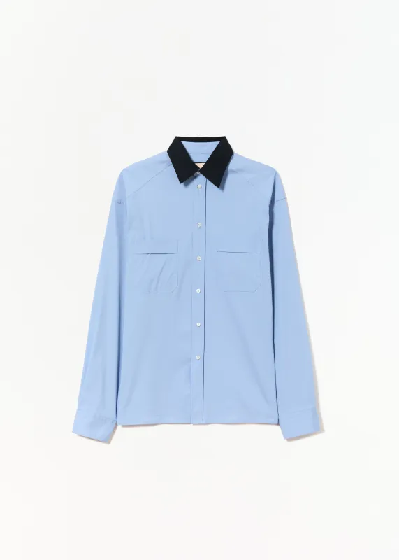 PLACID BLUE POPELINE SHIRT sold by Plan C