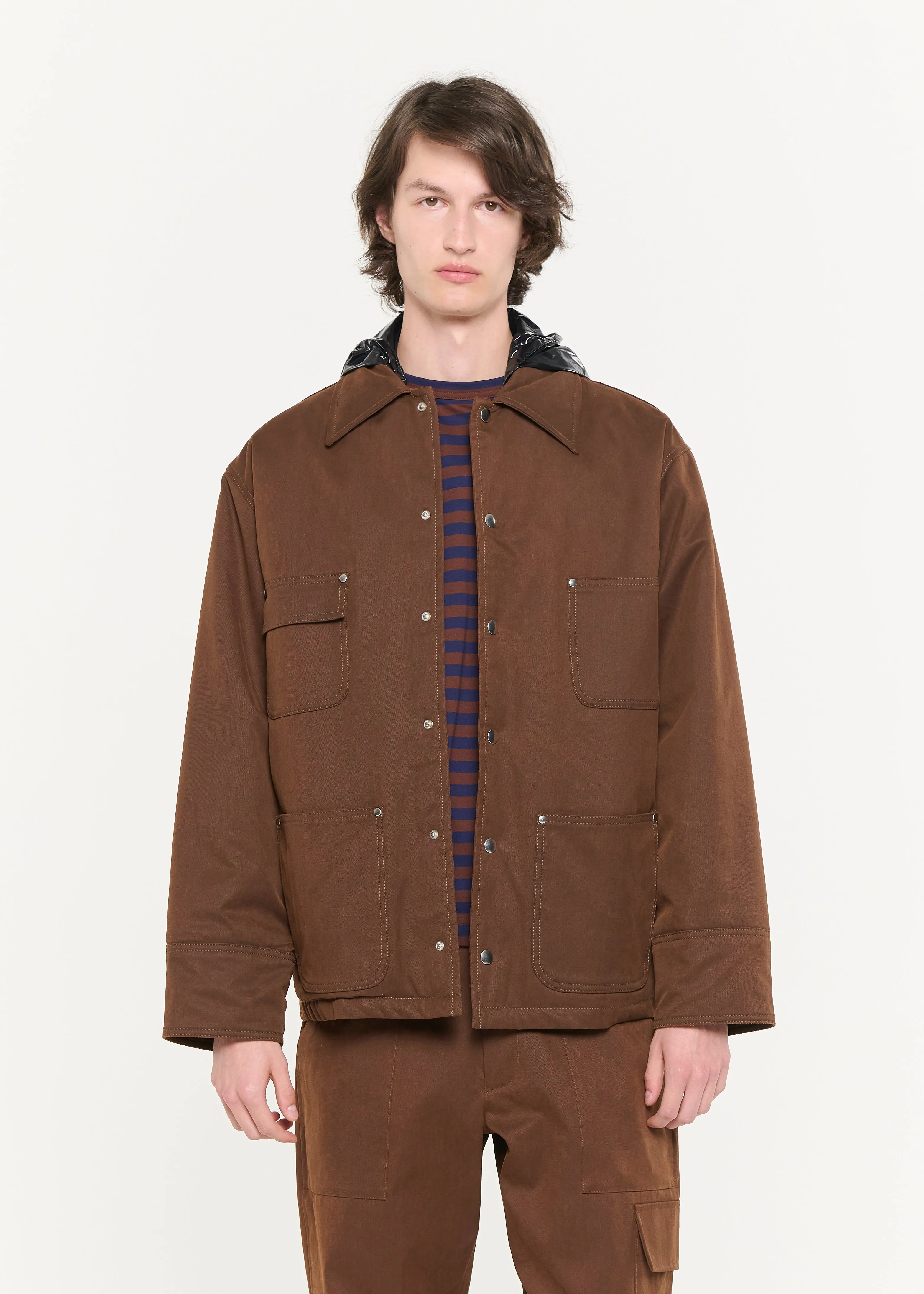 CARGO HOODED JACKET sold by Plan C product image thumbnail 4