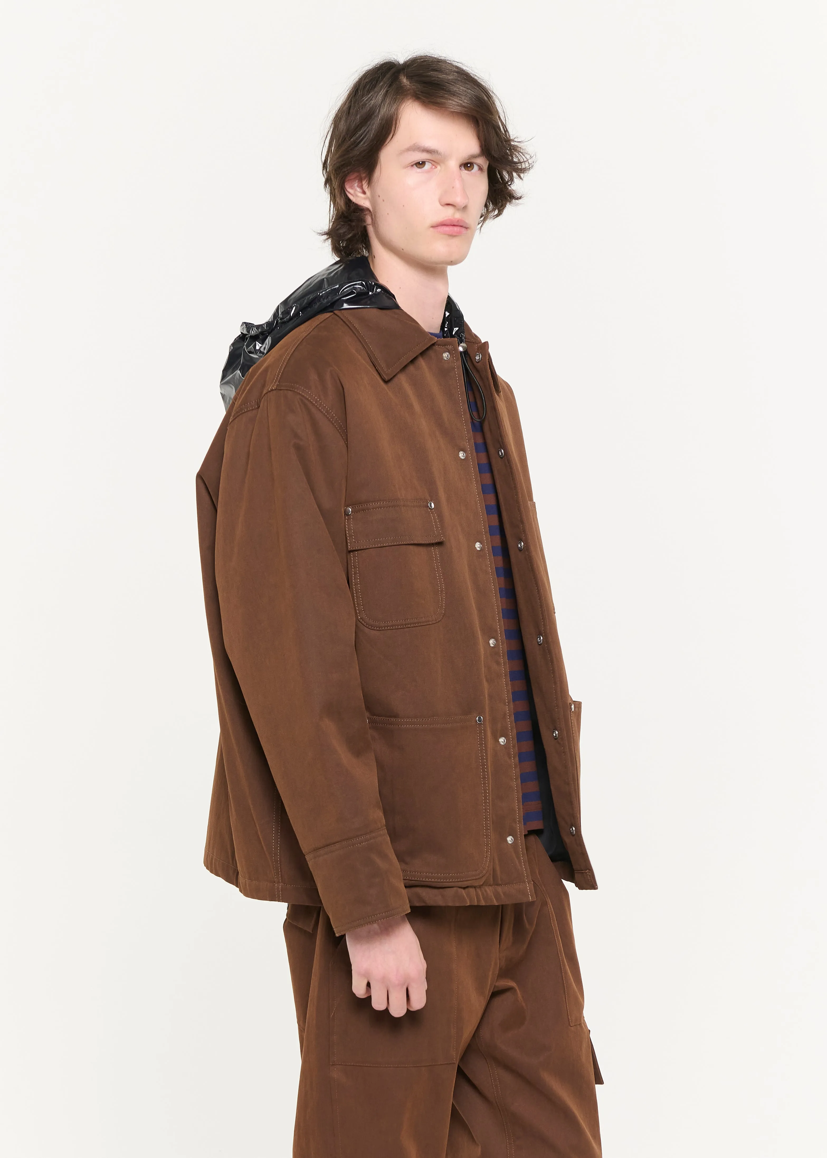 CARGO HOODED JACKET sold by Plan C product image thumbnail 5