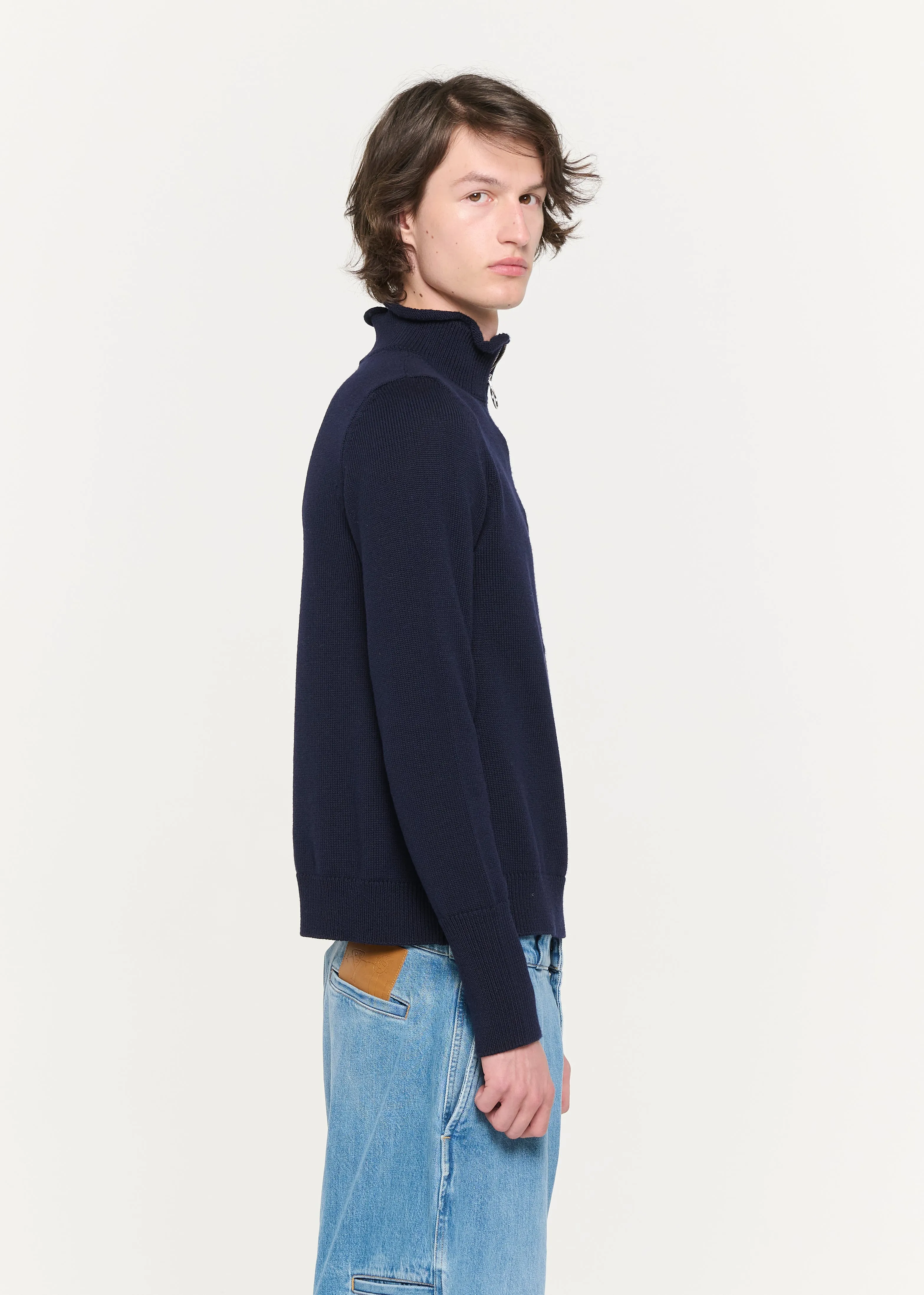 DARK BLUE POLO KNIT sold by Plan C product image thumbnail 5