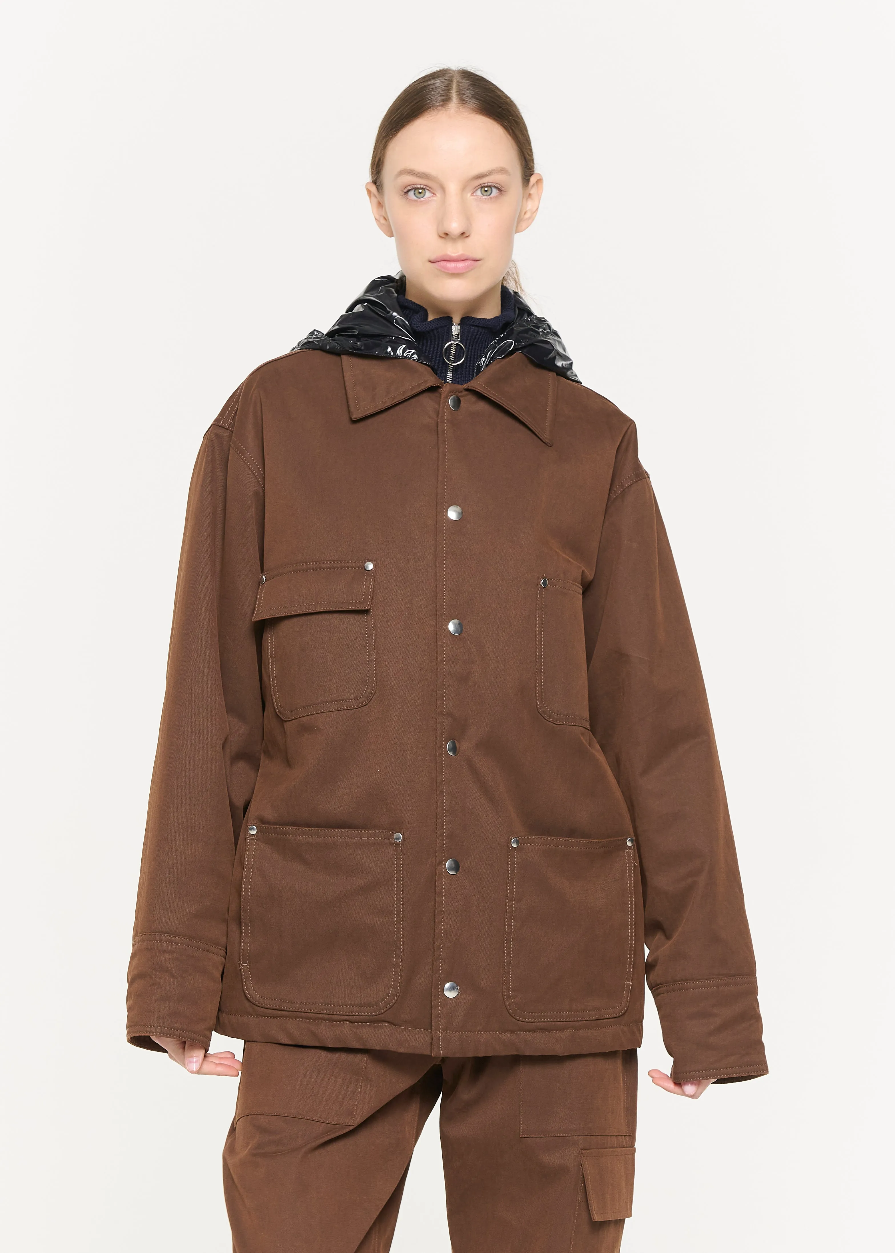 COFFEE CARGO HOODED JACKET sold by Plan C product image thumbnail 4